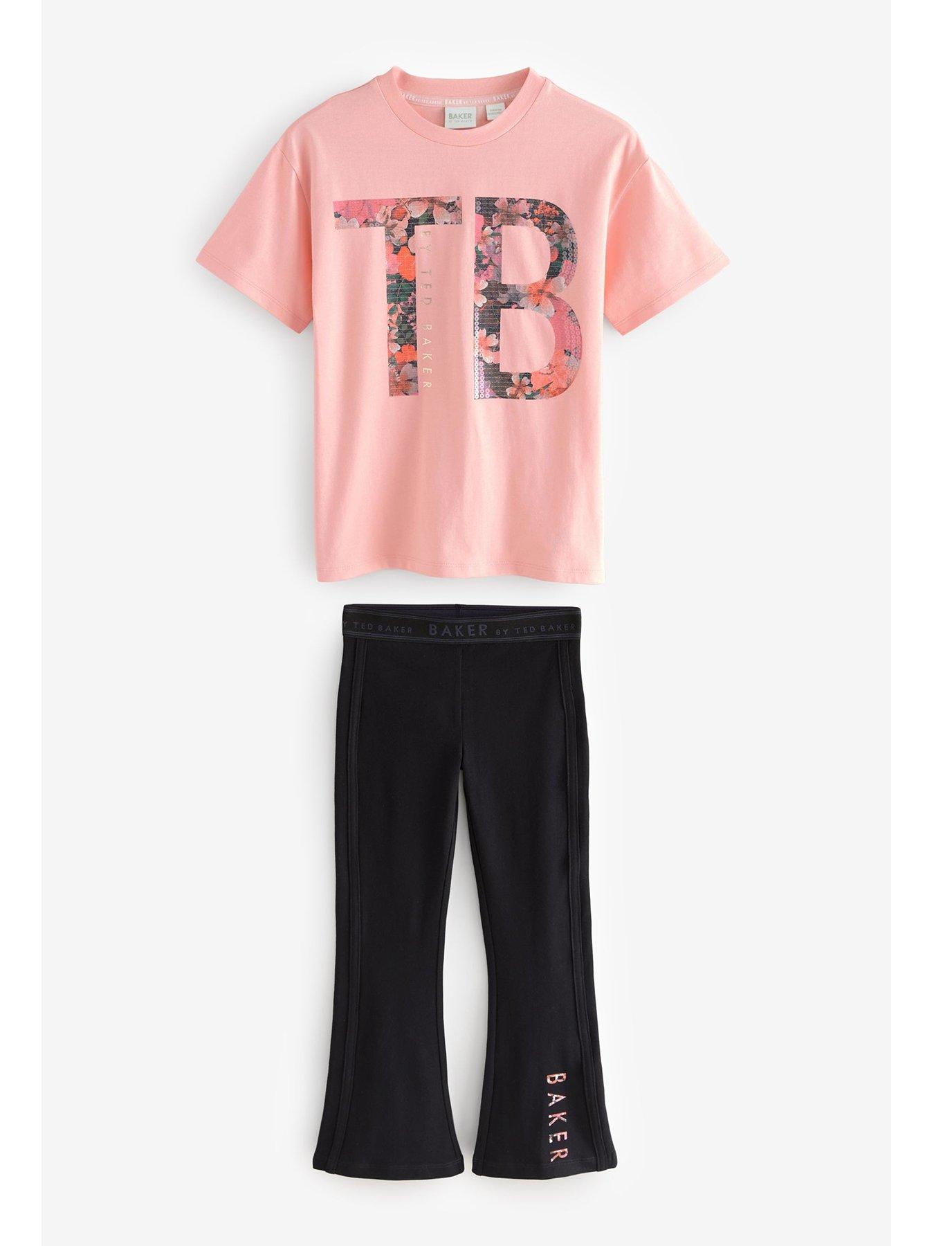 undefined Top  &   Flare Legging Set - Pink