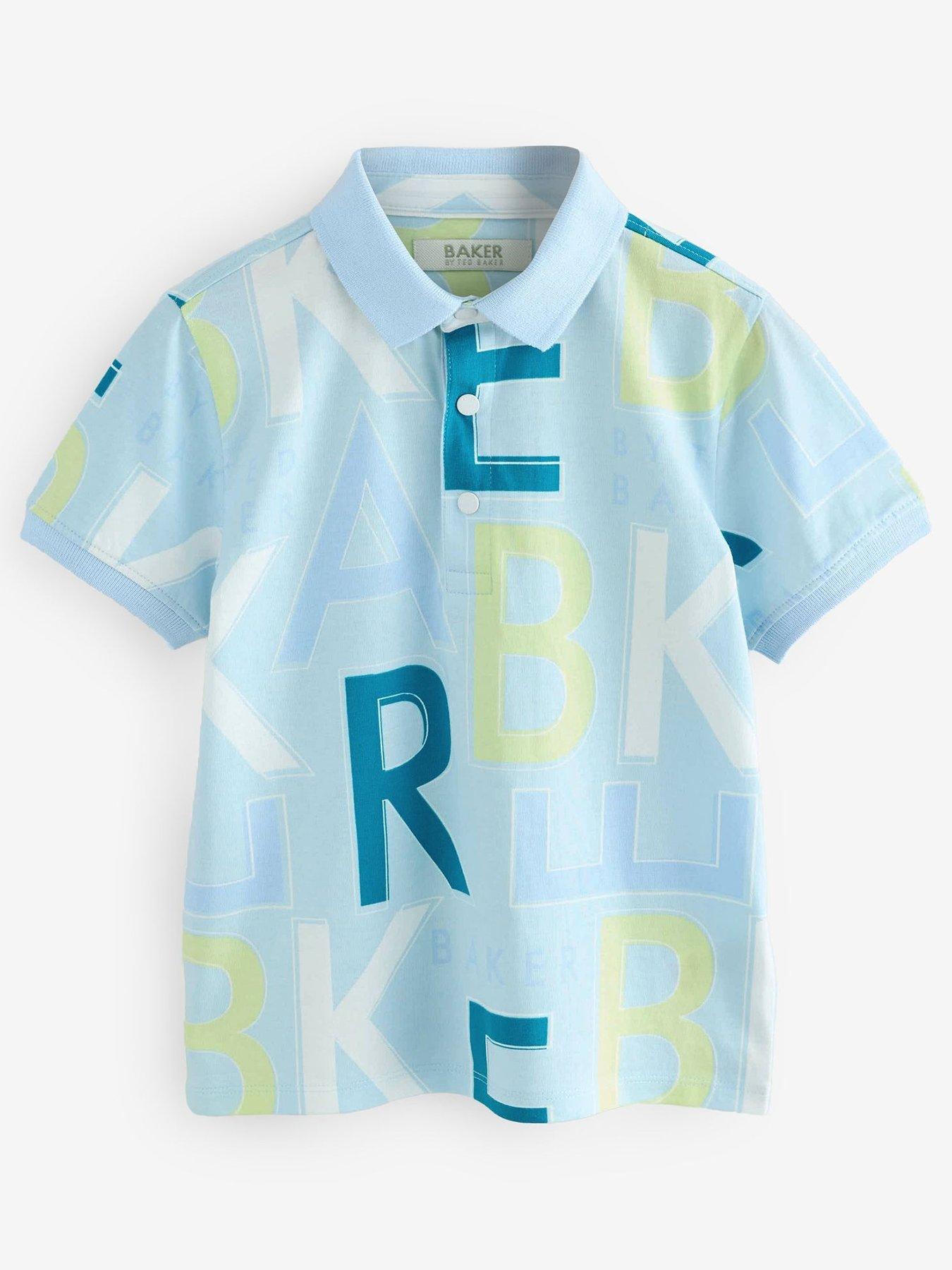 undefined All Over Logo Polo Shirt - Blue