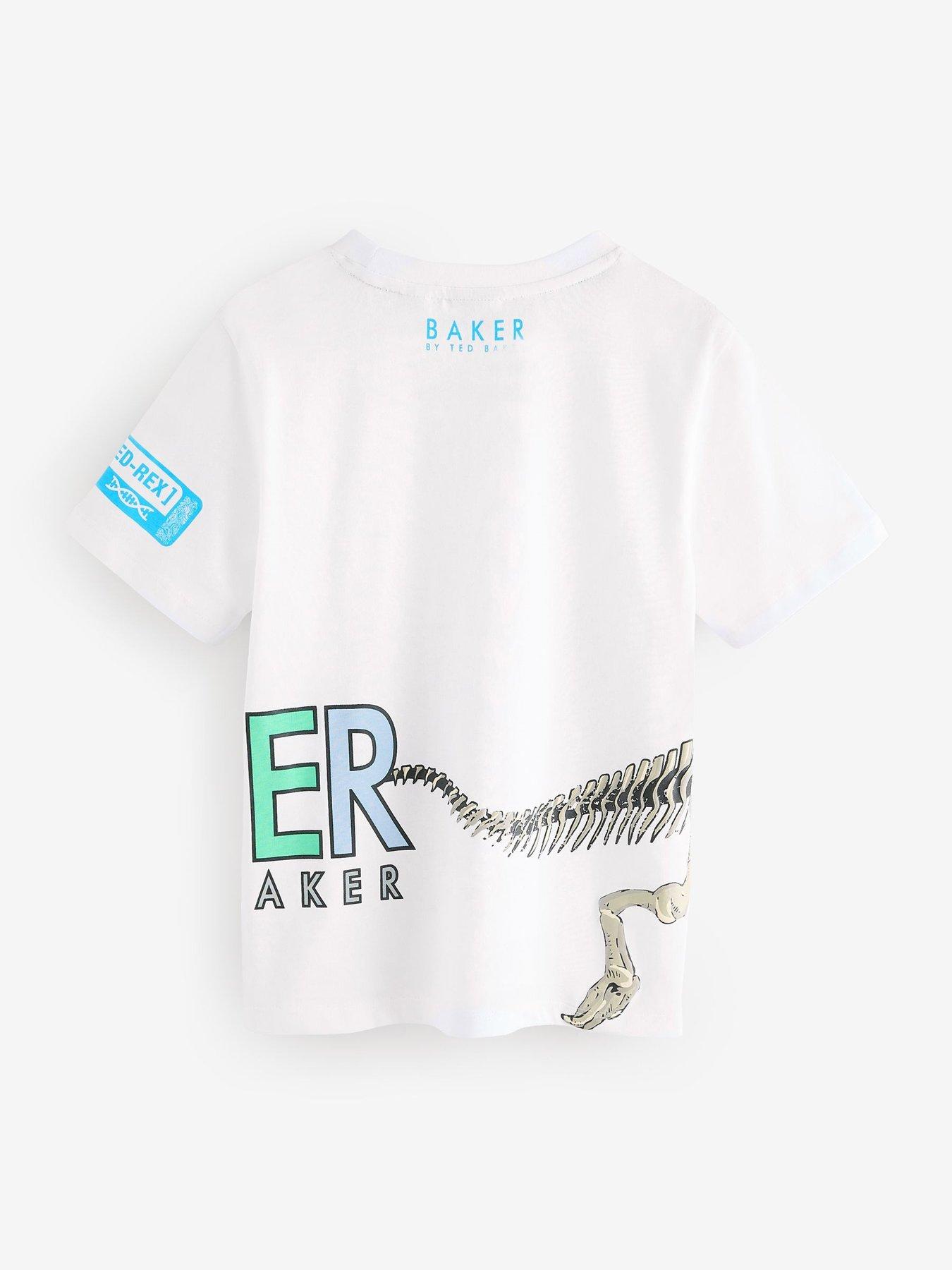 Image 2 of 5 of Ted Baker Boys Dinosaur Wrap T-Shirt - White