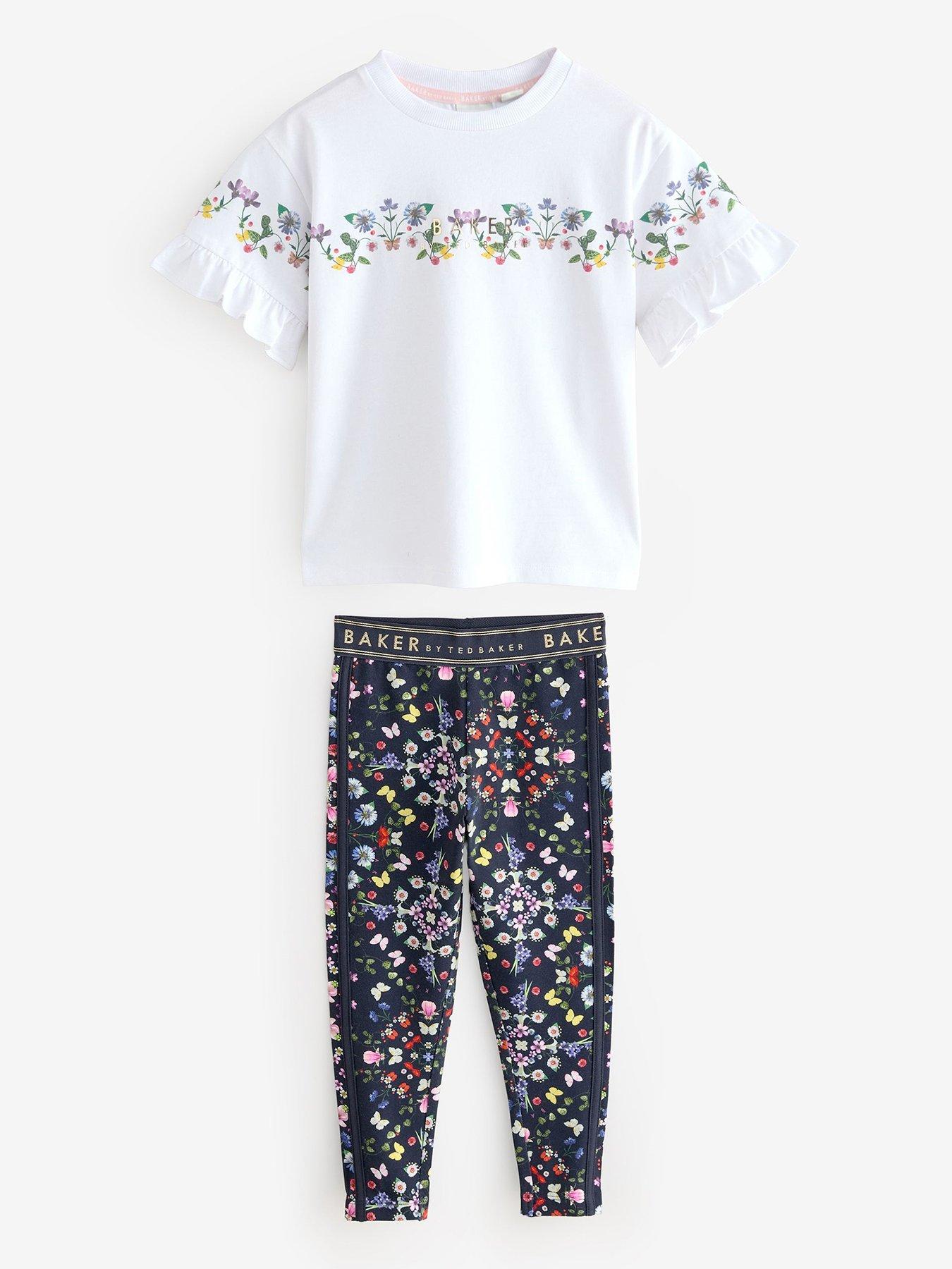 undefined Girls Top And Legging Set - Navy