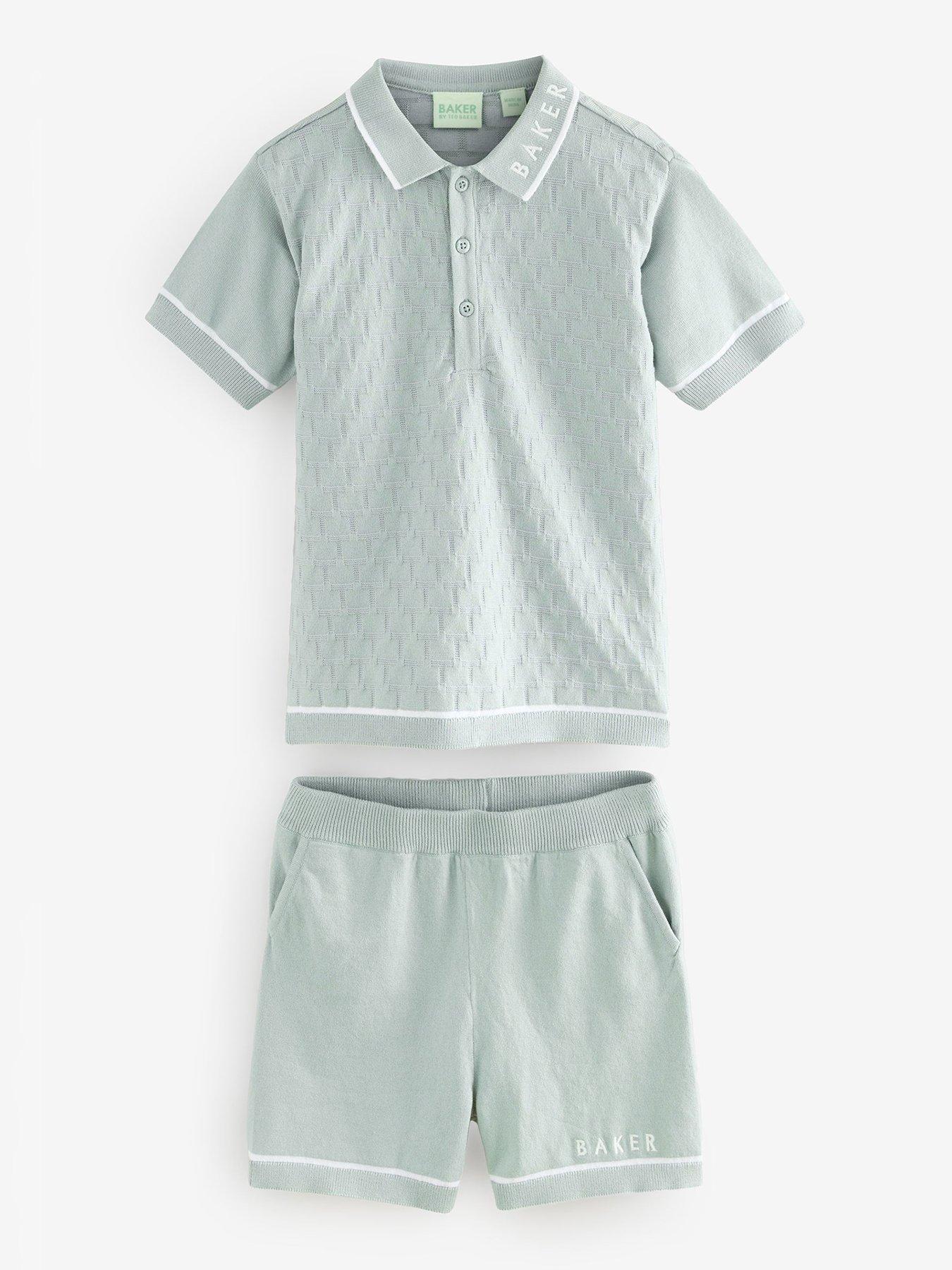 Image 1 of 3 of Ted Baker Boys Top &amp; Short Sets - Green