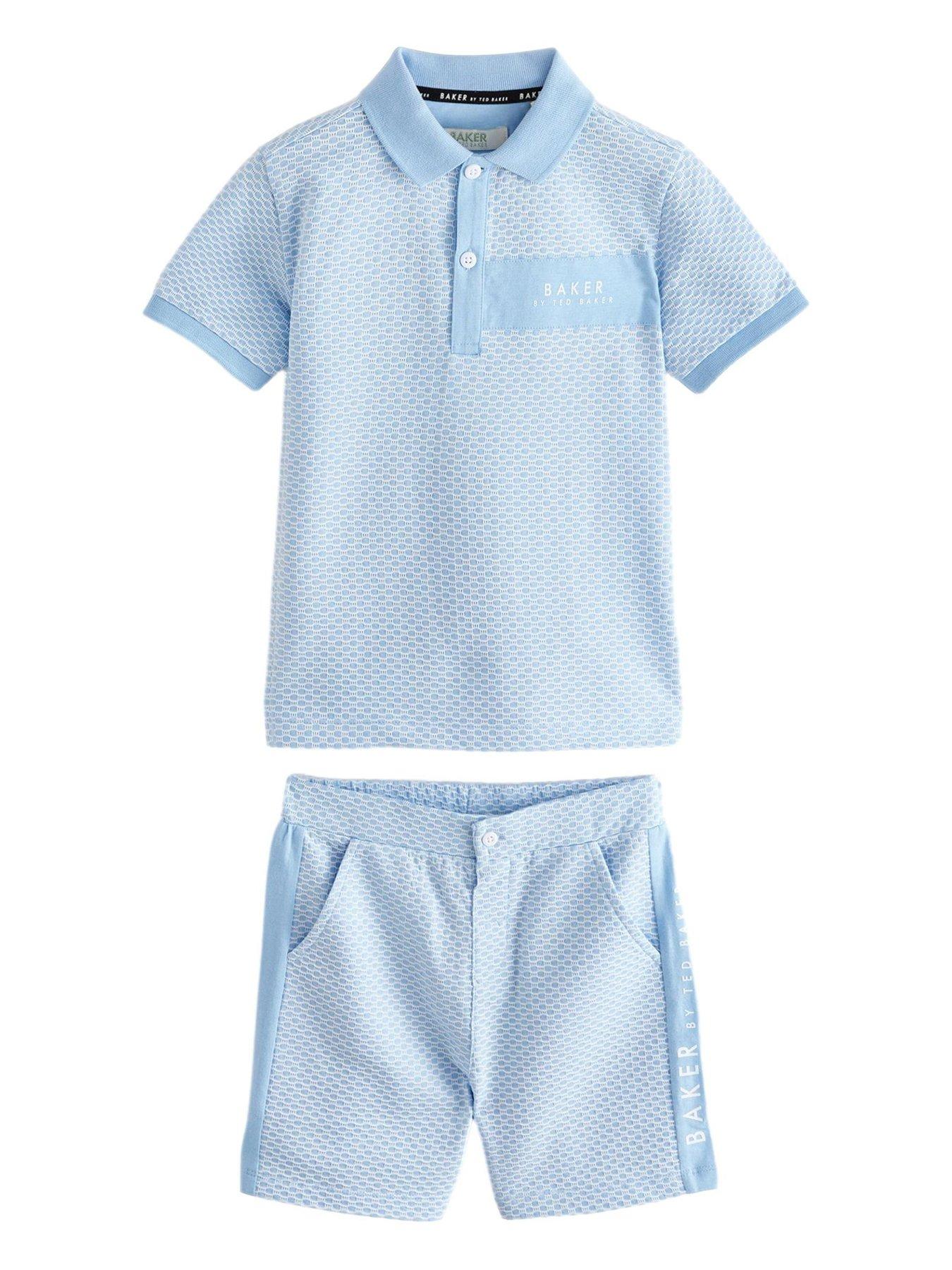 undefined Polo Top  &  Short Set - Blue