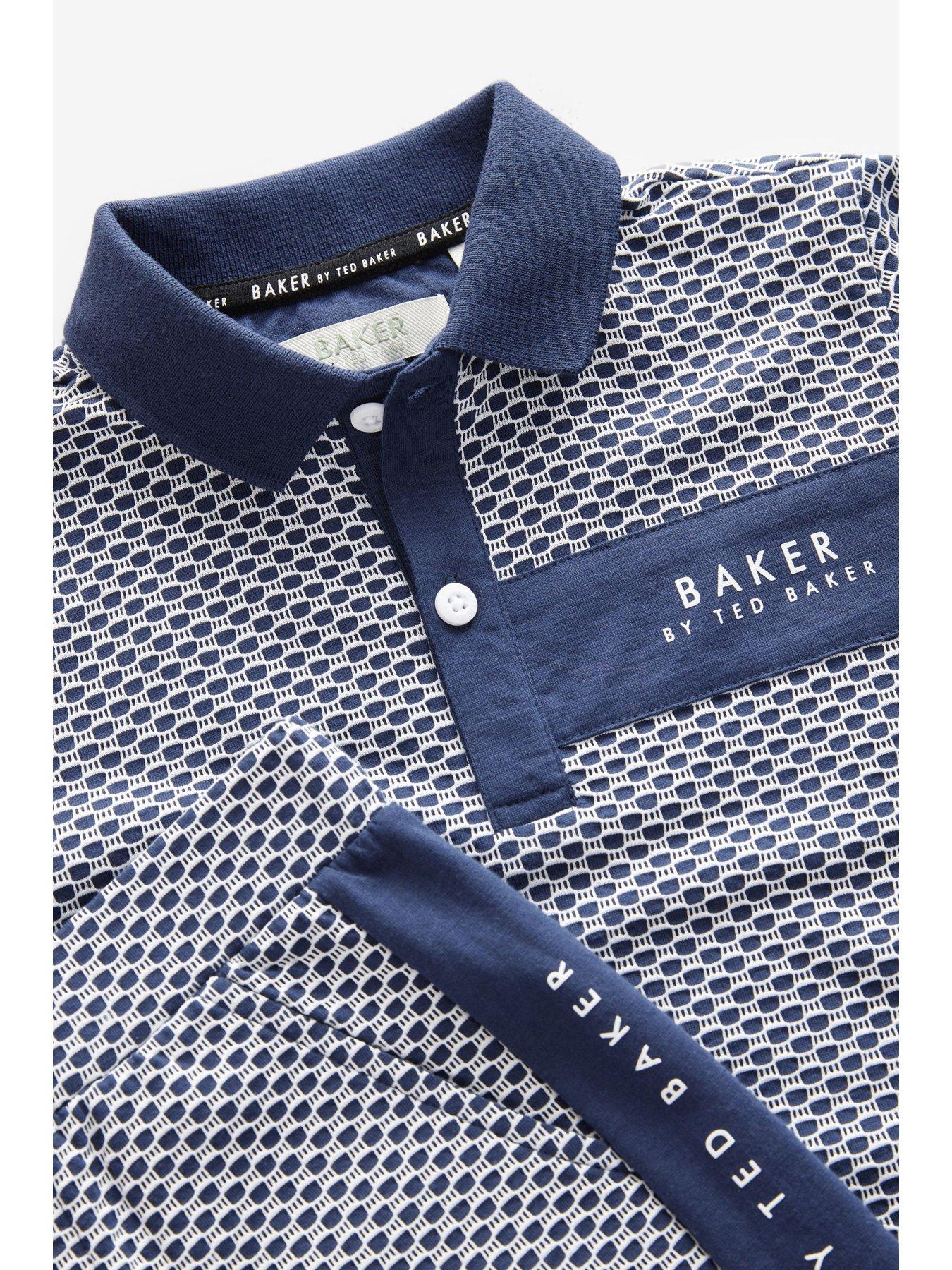 Image 3 of 4 of Ted Baker Polo Top &amp; Short Set - Navy