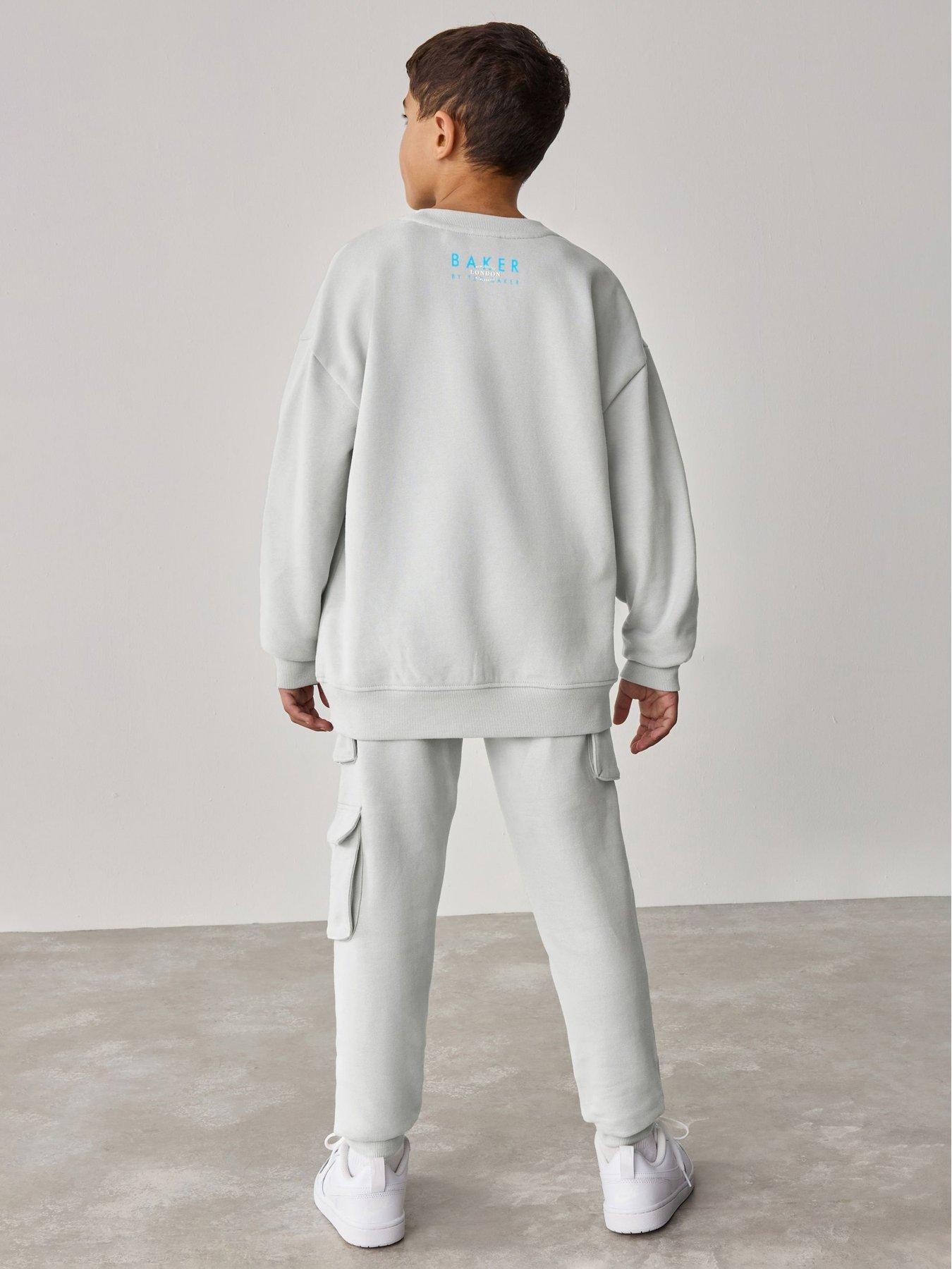 Image 2 of 6 of Ted Baker Sweat Top &amp; Jogger Sets - Grey