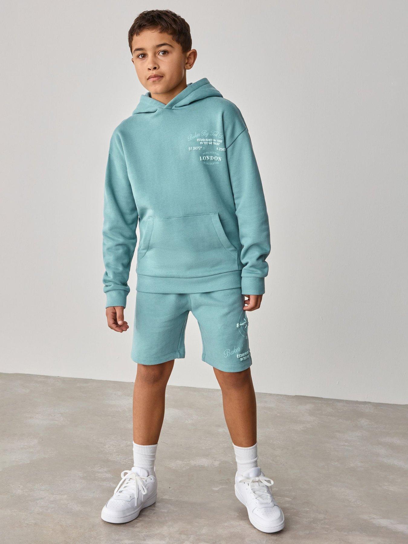 undefined Boys Hoodie And Shorts Set - Blue