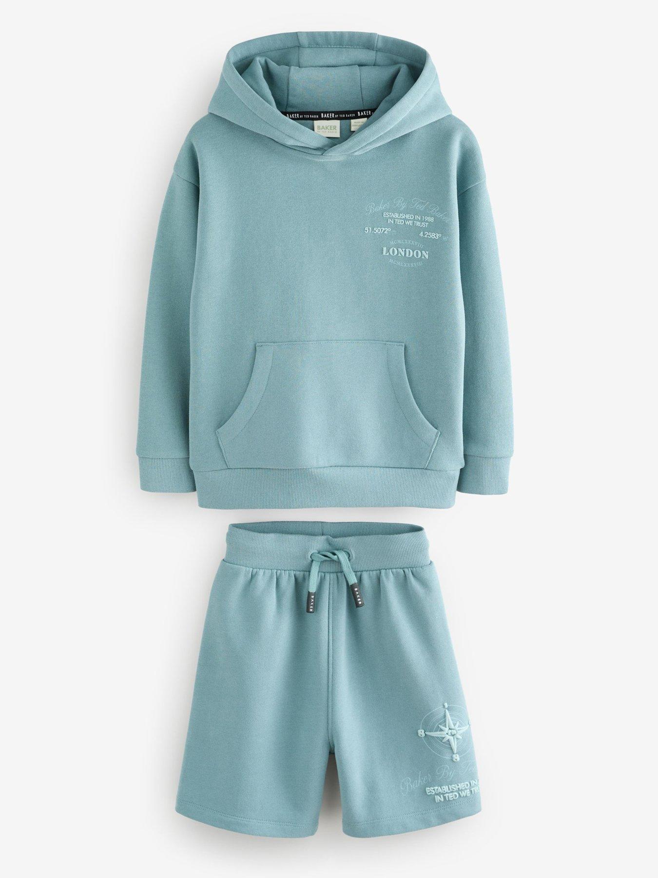 Boys Shorts Hoodie Set Ted Baker Boys Hoodie And Shorts Set Blue Very