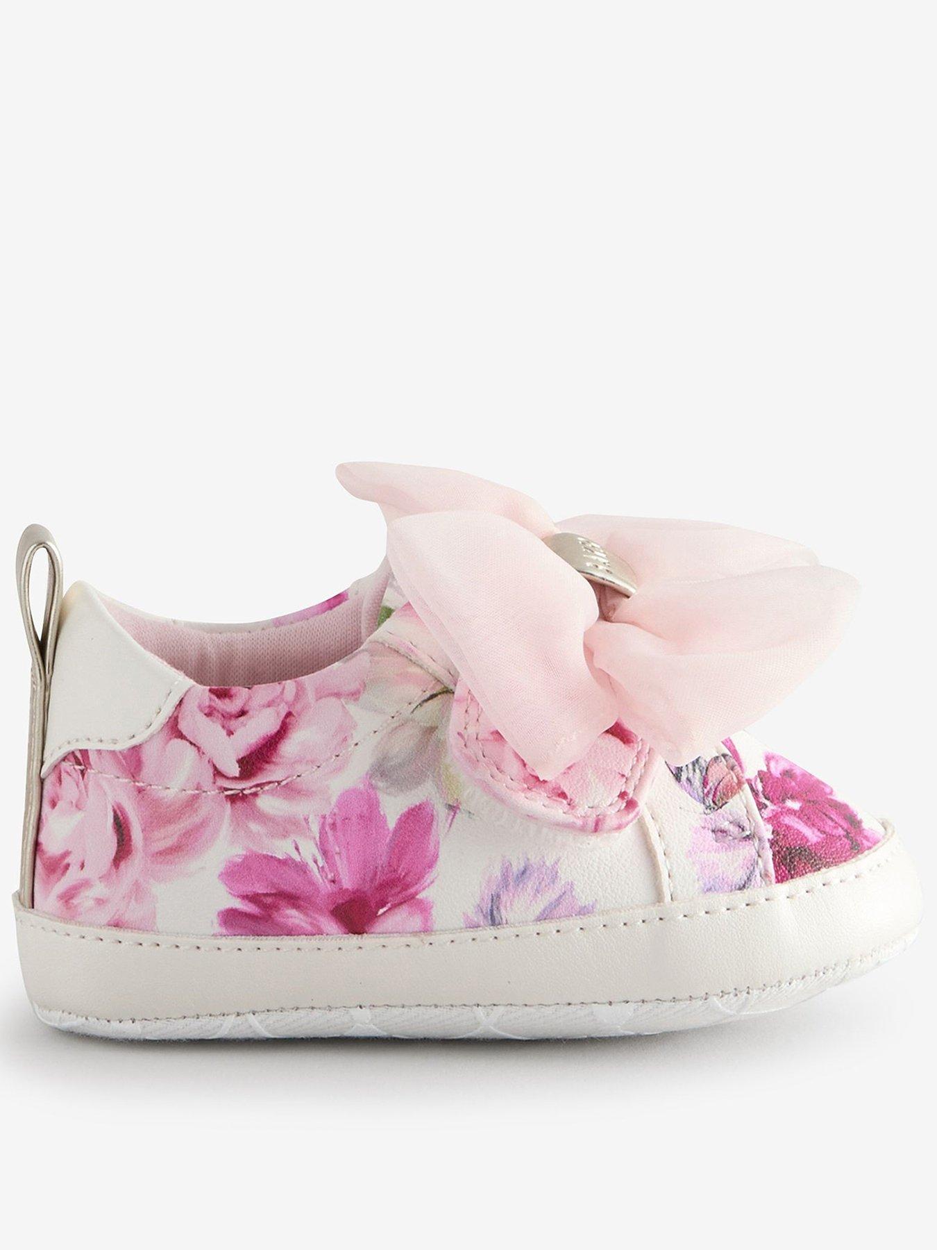 undefined Baby Floral Print Trainers - White