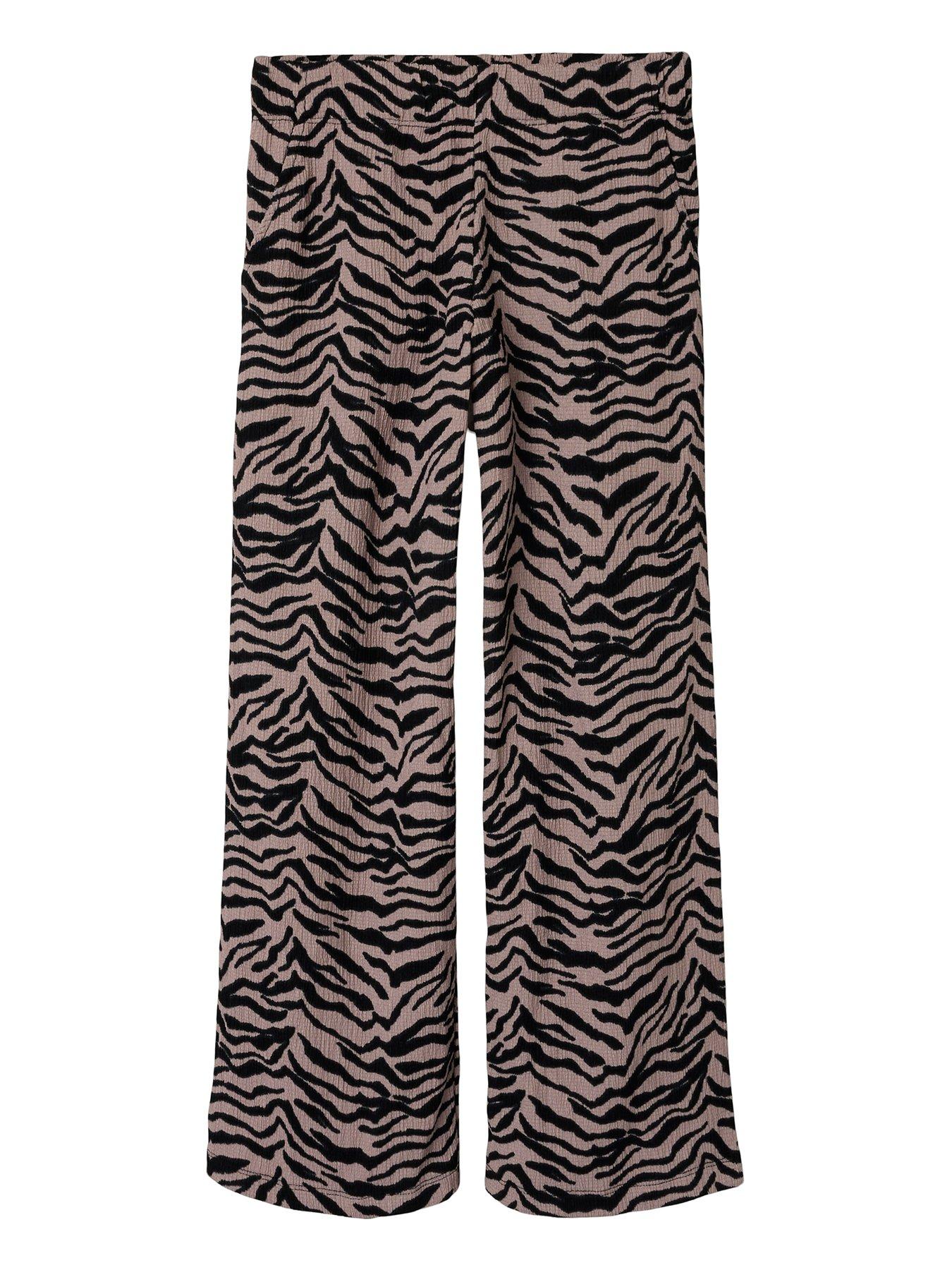 Name It Girls Zebra Print Trousers - Burnished Lilac