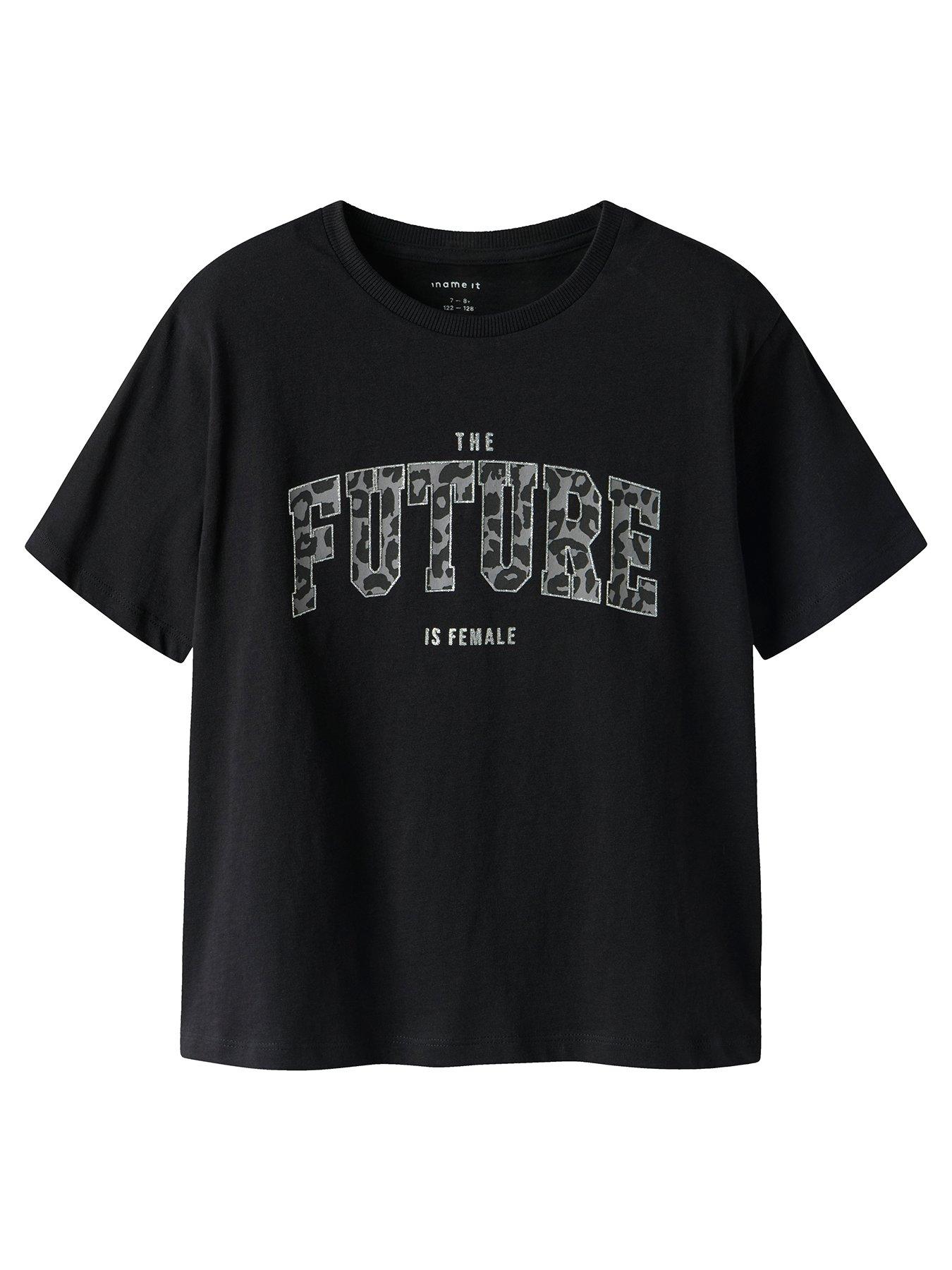 Name It Girls Future Short Sleeve T-shirt - Black