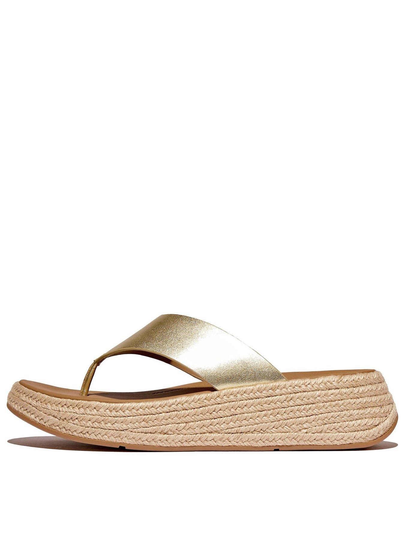 undefined F-mode Toe Post Espadrille - Platino
