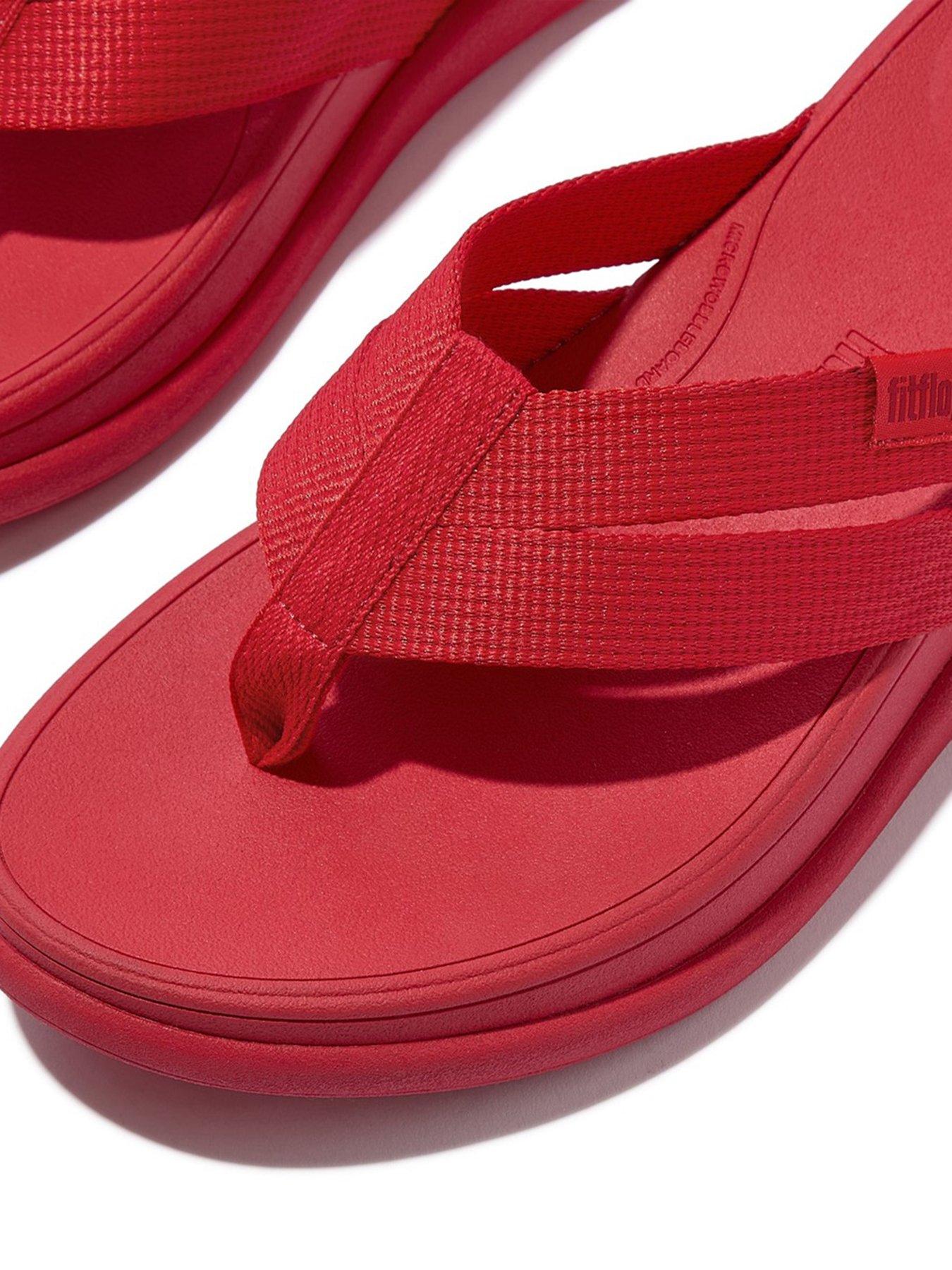 FitFlop F-mode Go Flip Flop Webbing Red Very