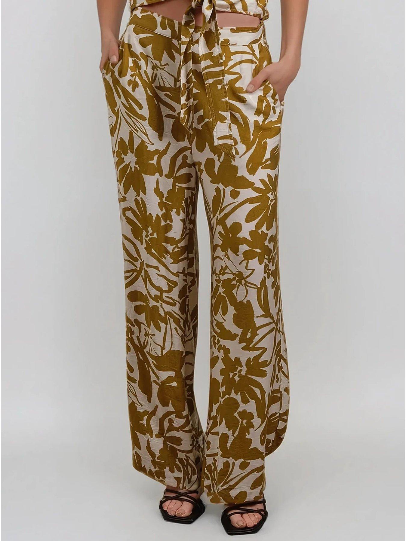 undefined Element Trousers In Bright Floral Print - Yellow