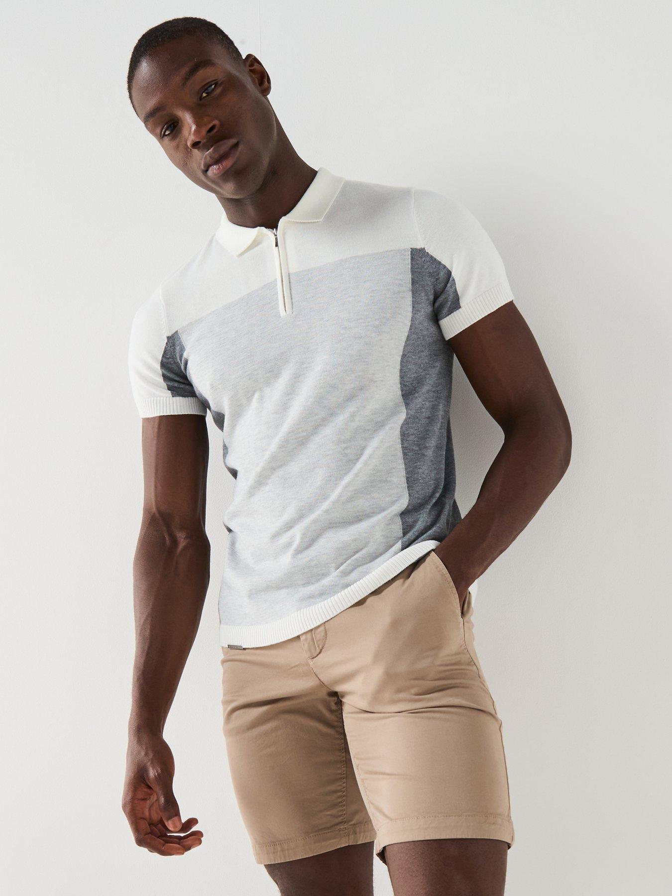 Gym King Men's Colour Block Polo Shirt - Grey