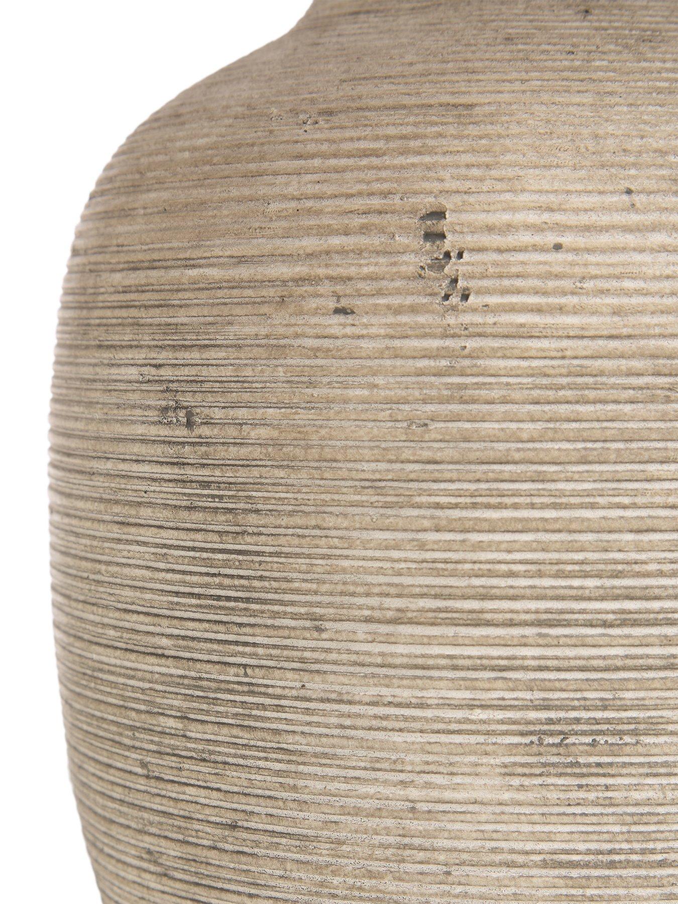 Image 4 of 6 of The Very Collection Worn Concrete Ceramic Table Lamp