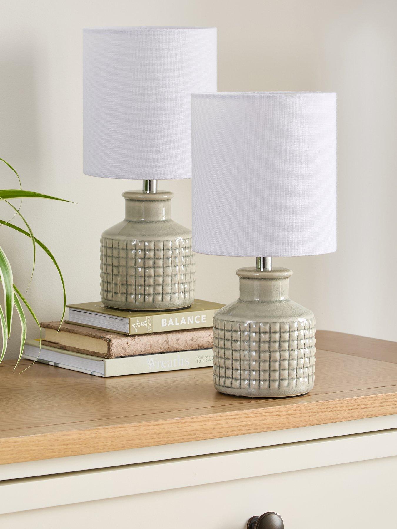 The Very Collection Green Set of 2 Ceramic Table Lamp