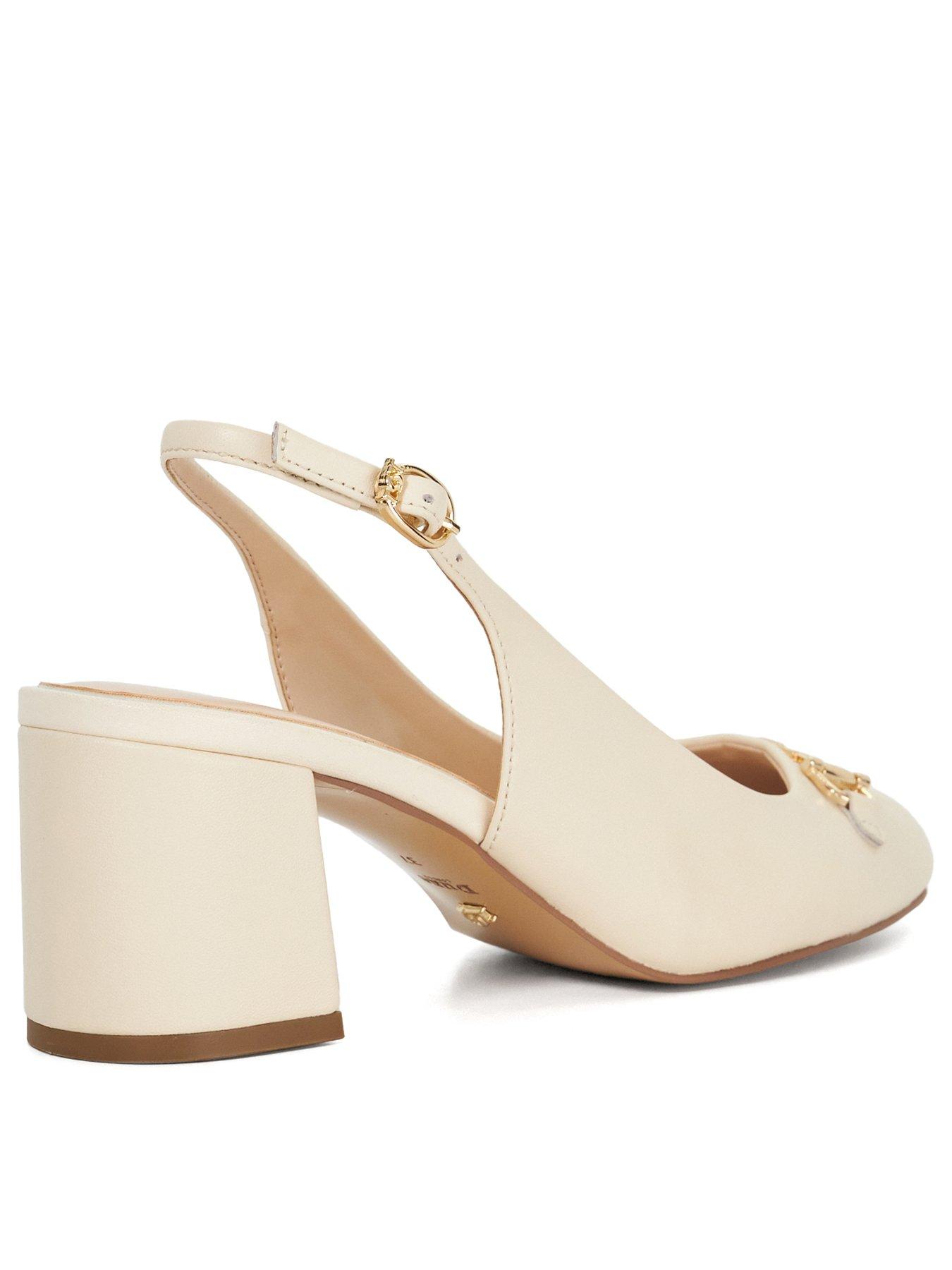 Image 3 of 6 of Dune London Dreaming Croc Slingback - Ecru