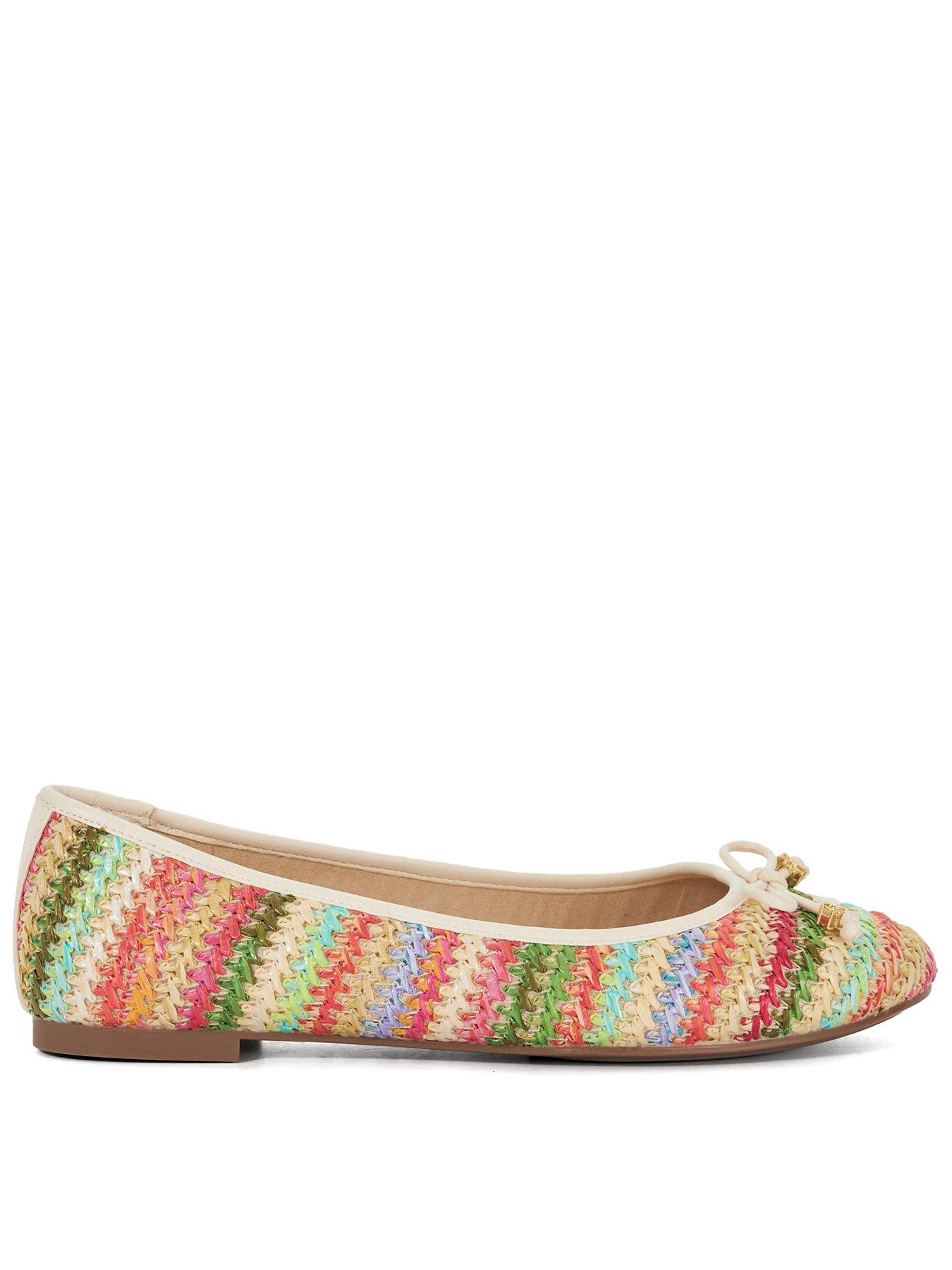 undefined Wide Fit Hallo Charm-detail Ballet Shoes - Multi