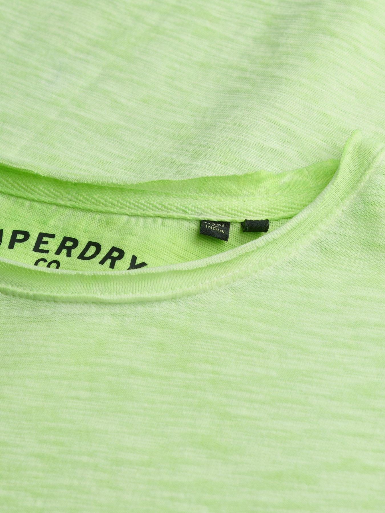 Image 4 of 5 of Superdry Raw Edge Slub T-Shirt - Green
