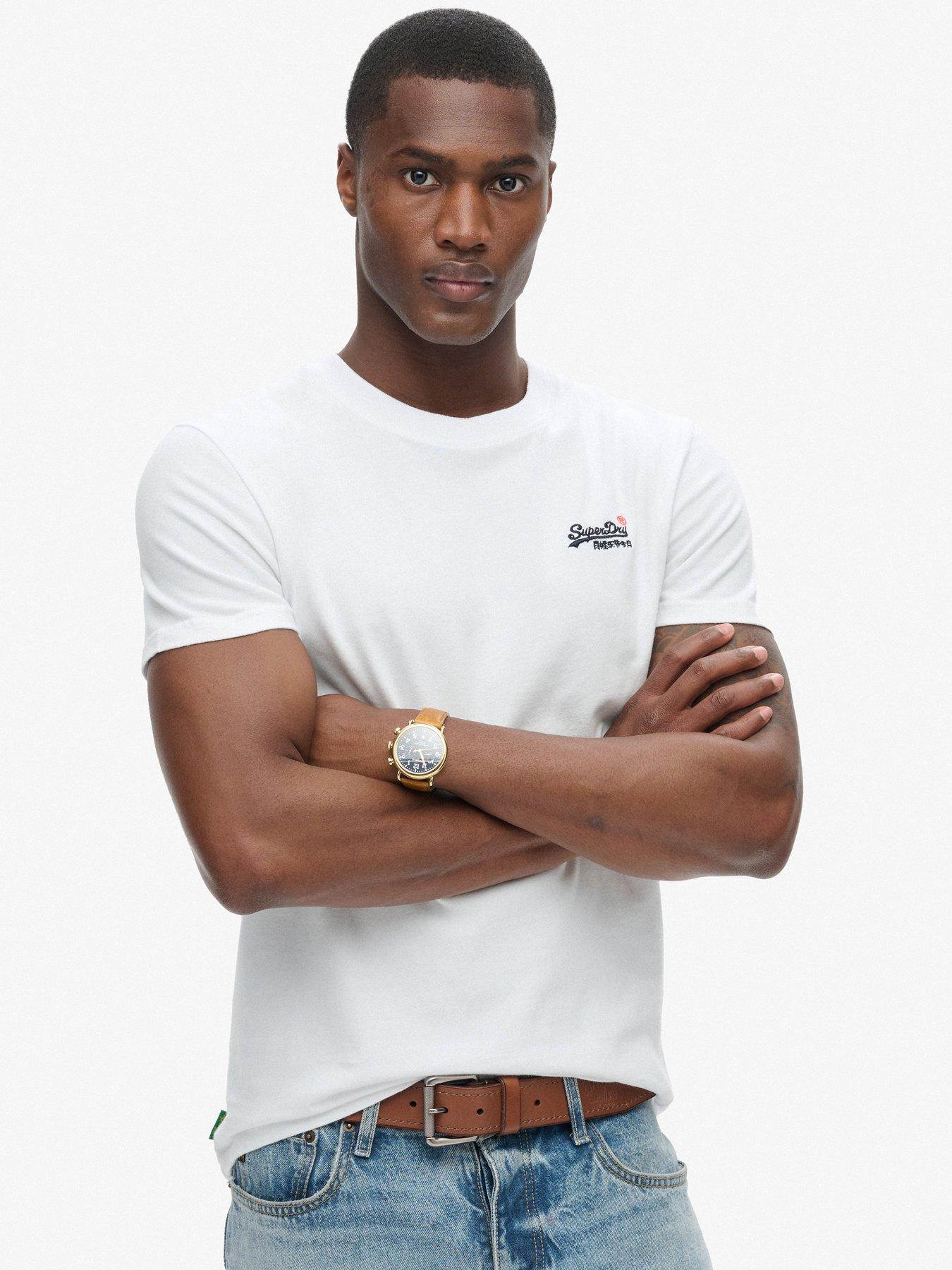 undefined Essential Contrast Embroidered T-Shirt - White