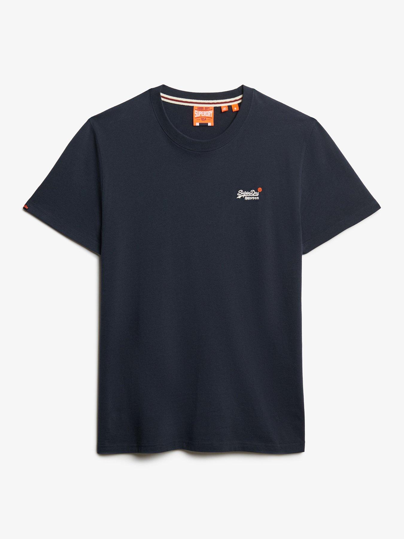 Superdry T-Shirt Donna Tonal Embroidered Logo - Eclipse Navy - Taglia 38