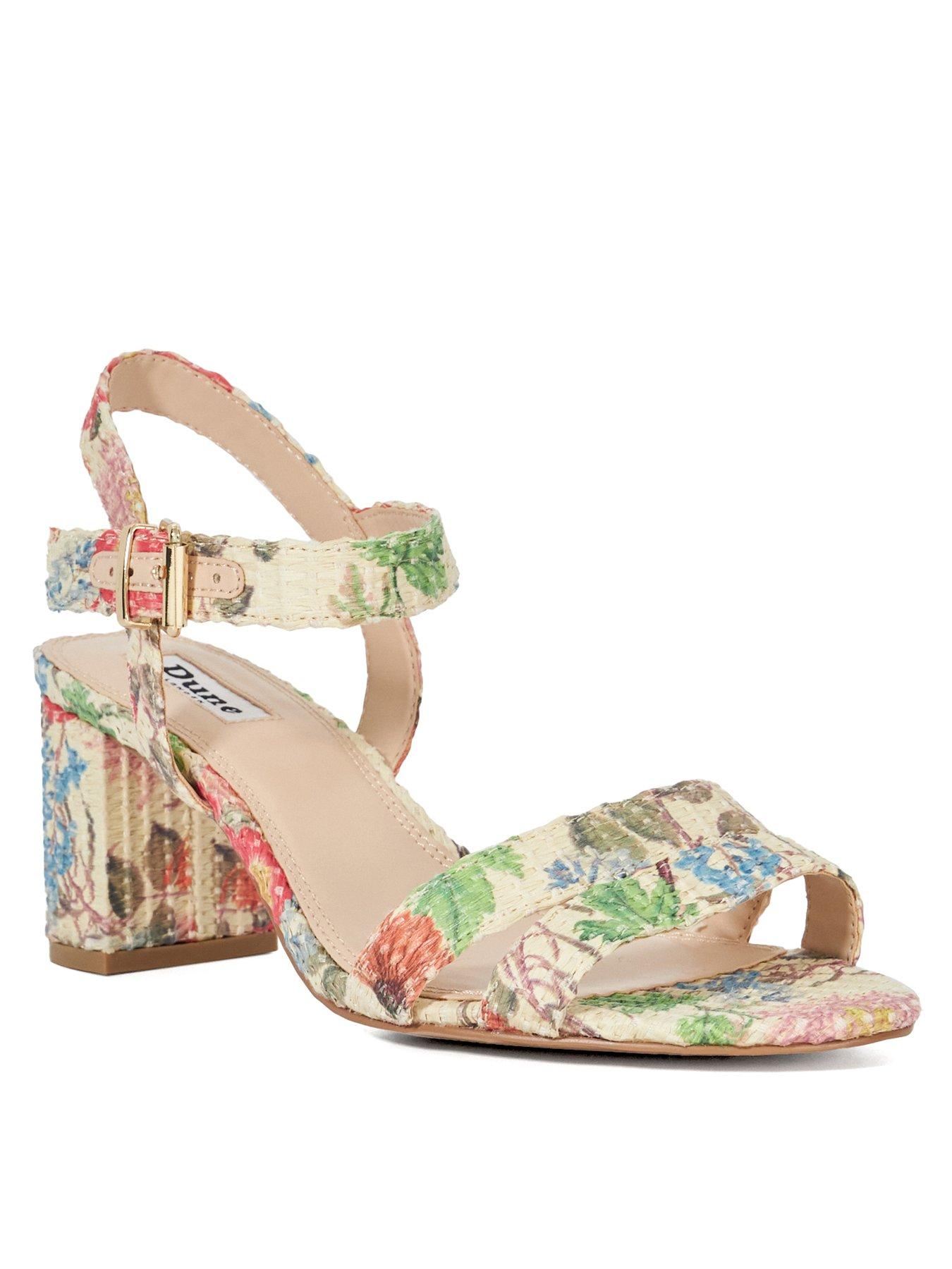 Image 2 of 6 of Dune London Wide-fit Merisa Block-heel Sandals - Multi