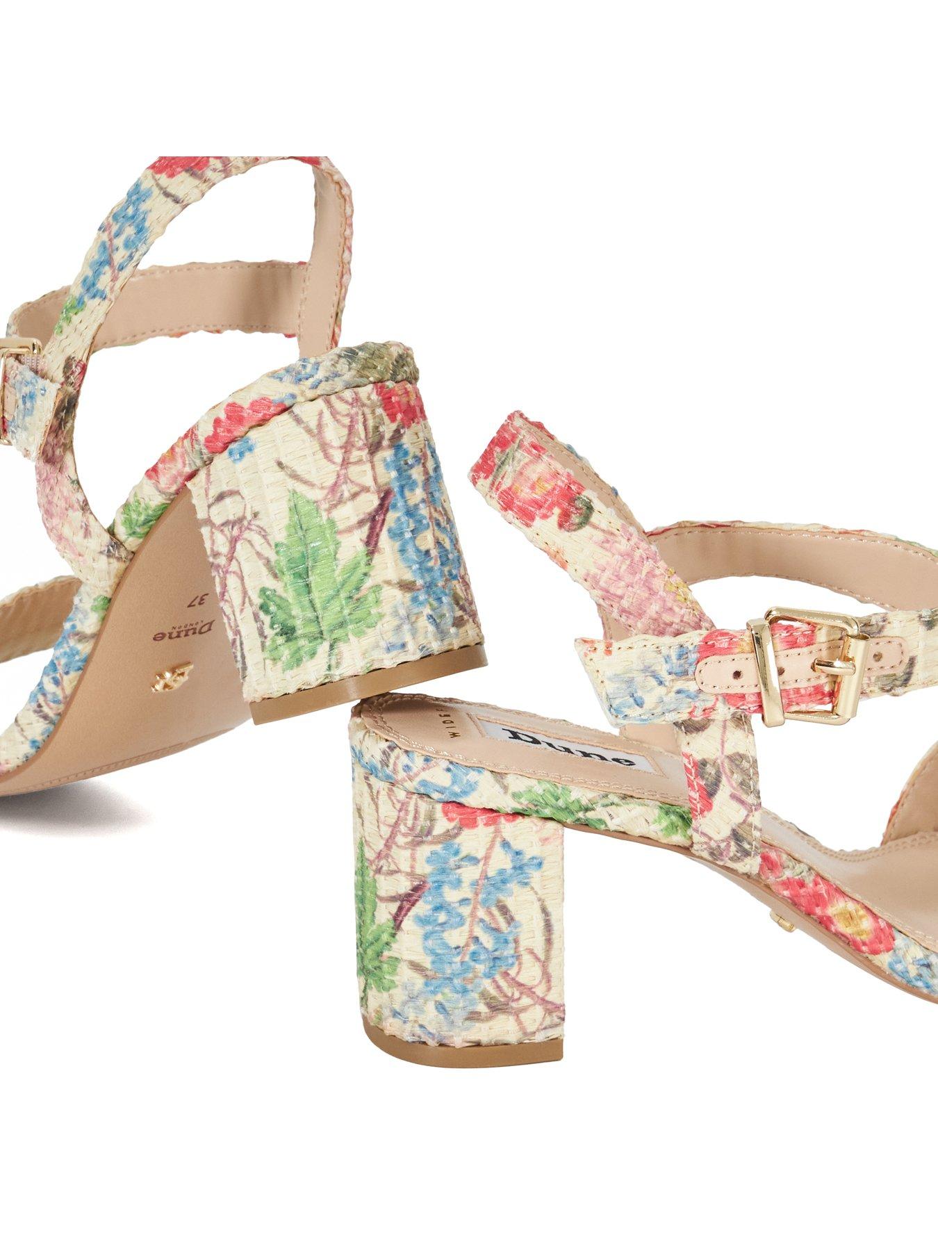 Image 5 of 6 of Dune London Wide-fit Merisa Block-heel Sandals - Multi