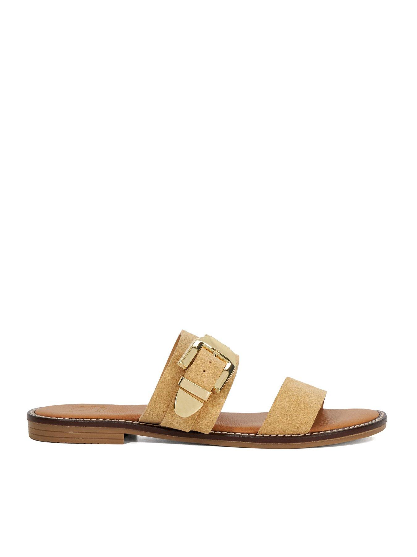 Image of Dune London Lawe Suede Sandals - Sand