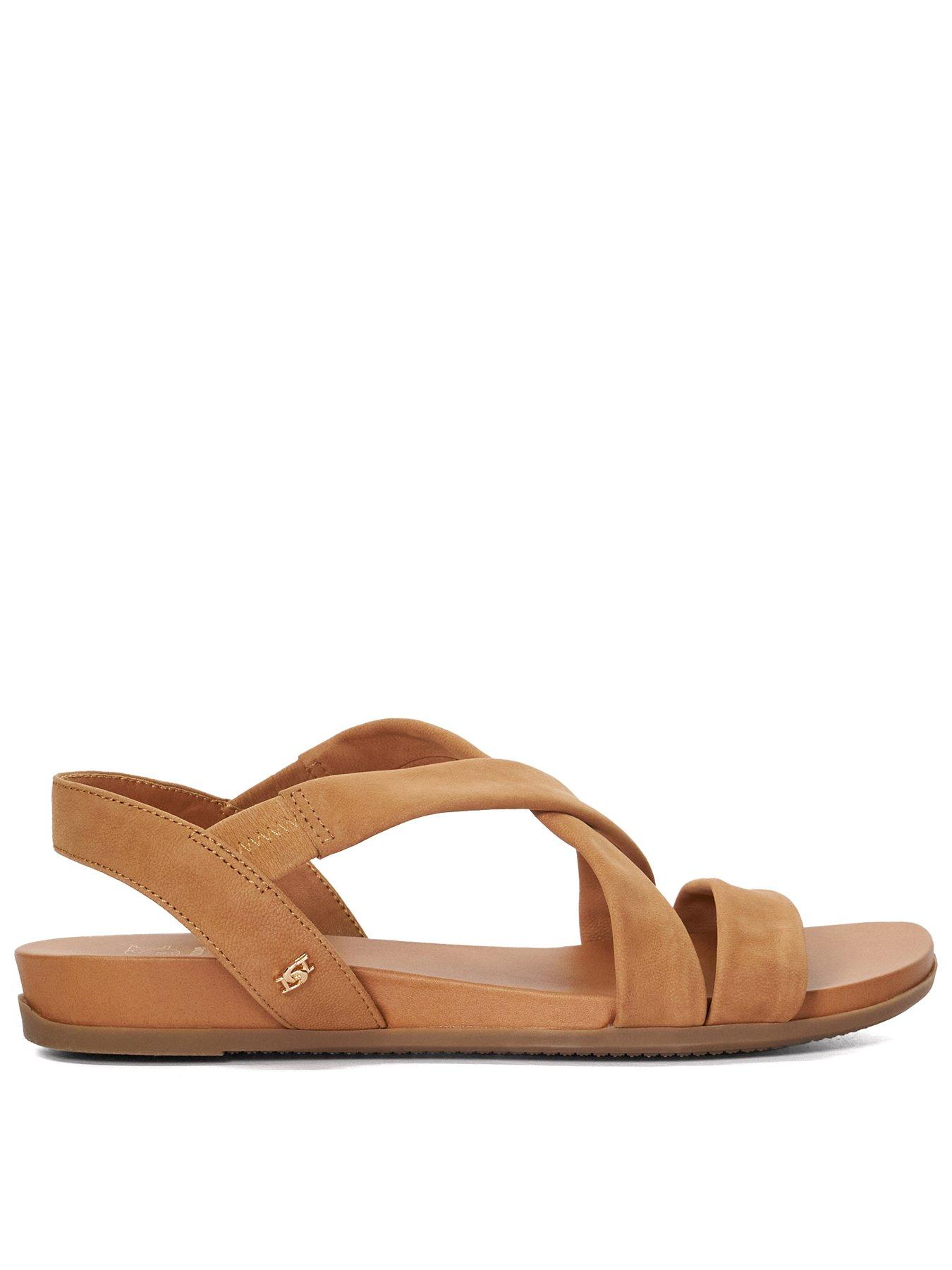 undefined Wide Fit Landies Supersoft Comfort Sandals - Camel