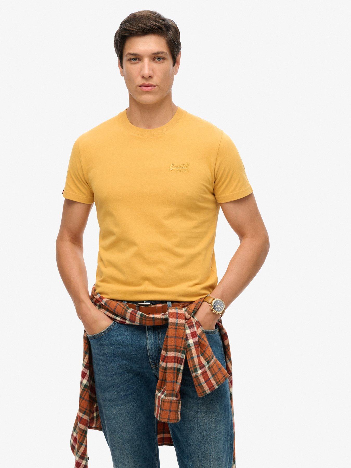 undefined Essential Logo Embroidered T-Shirt - Gold