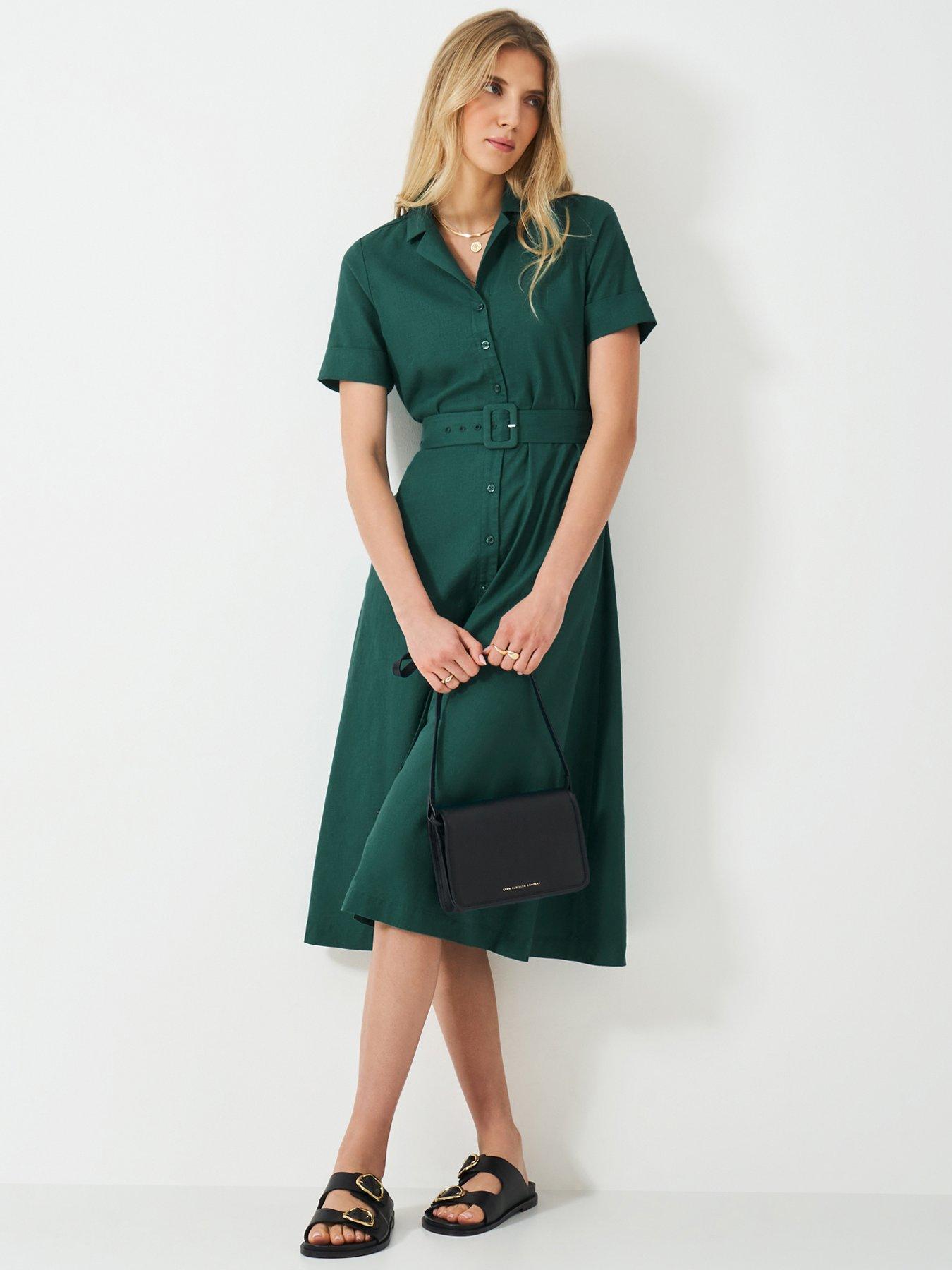 undefined Ava Linen-Blend Shirt Dress