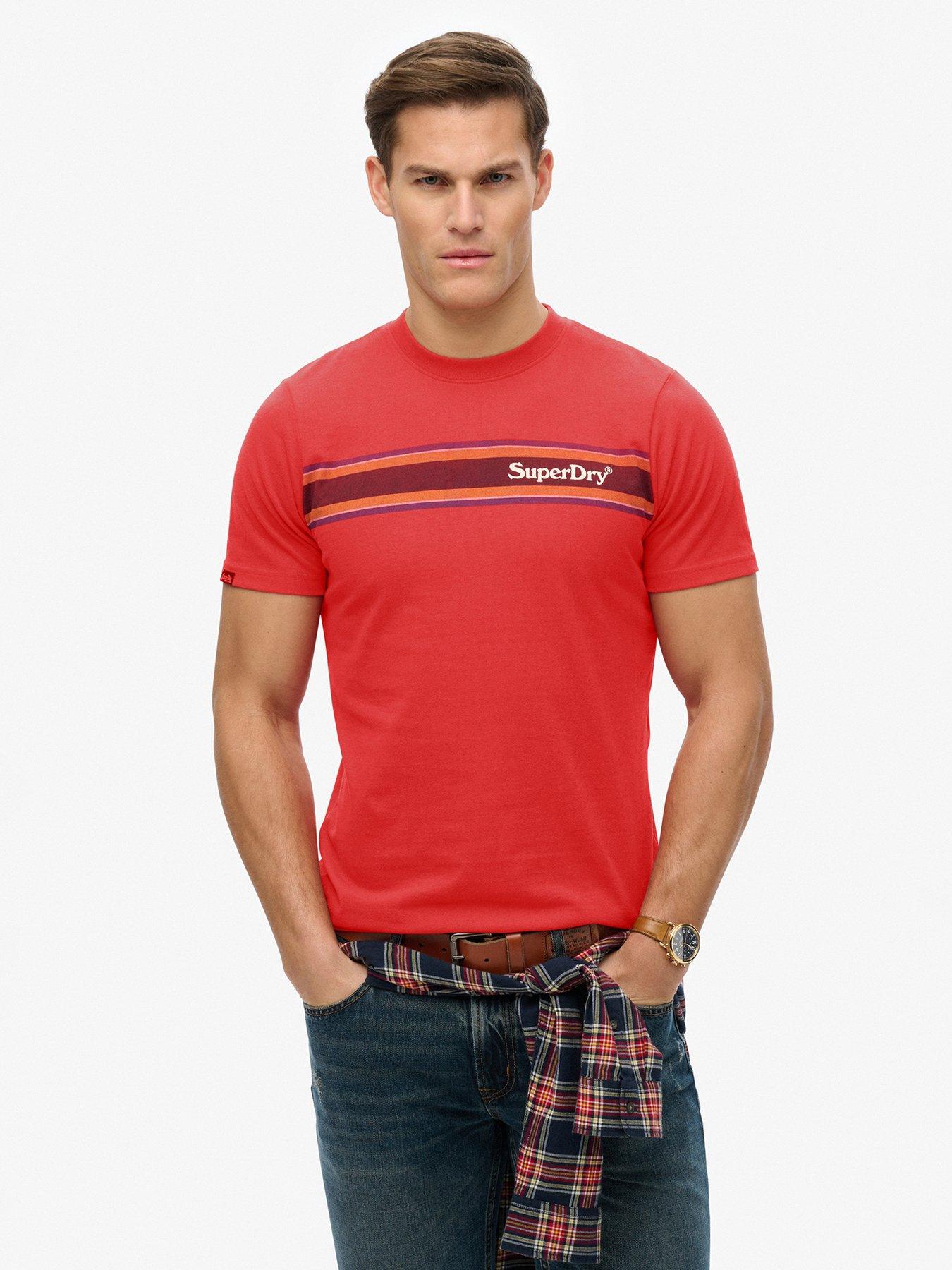 undefined Venue Logo Stripe Relaxed T-Shirt - Red