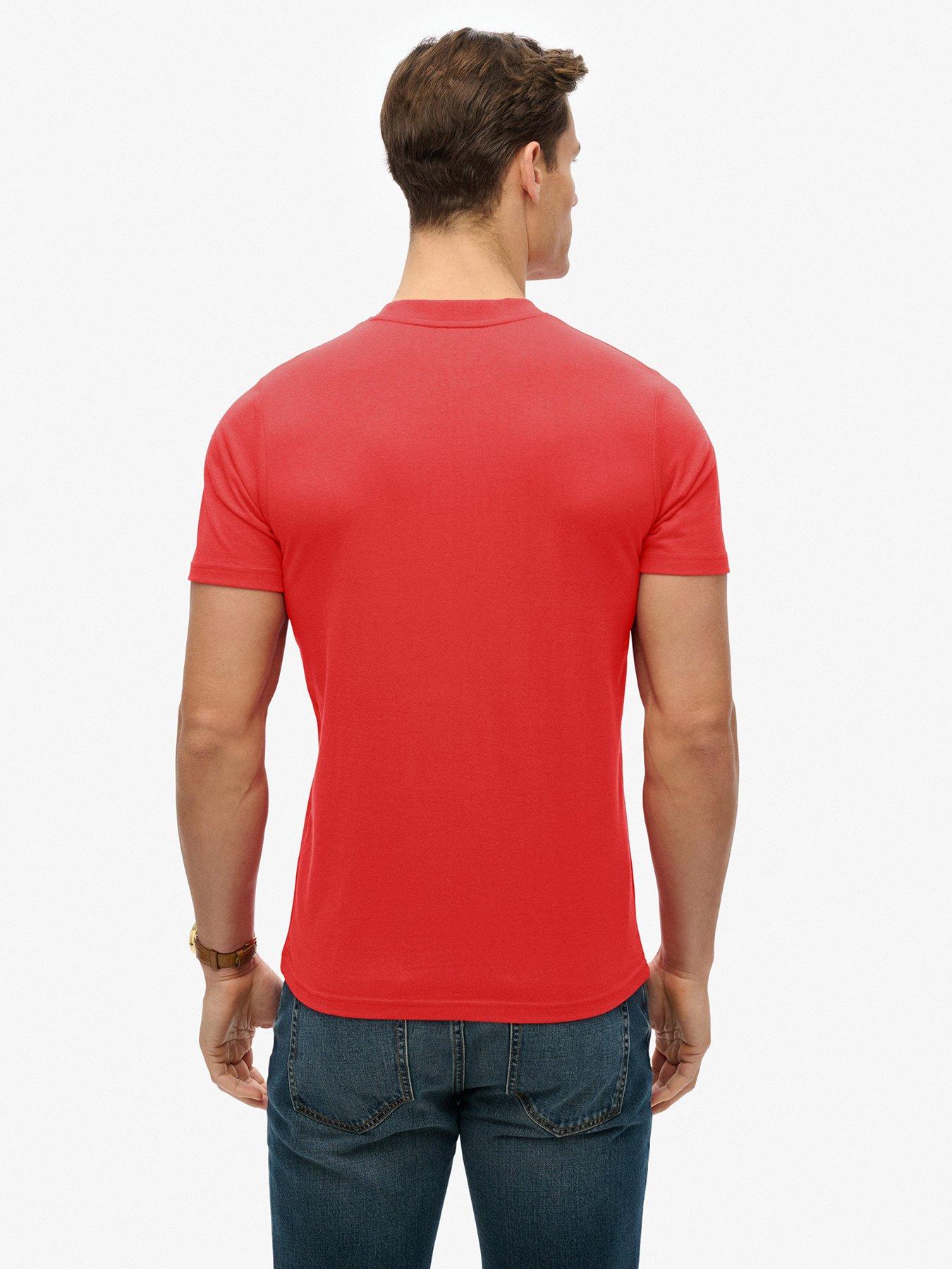 Image 2 of 5 of Superdry Venue Logo Stripe Relaxed T-Shirt - Red