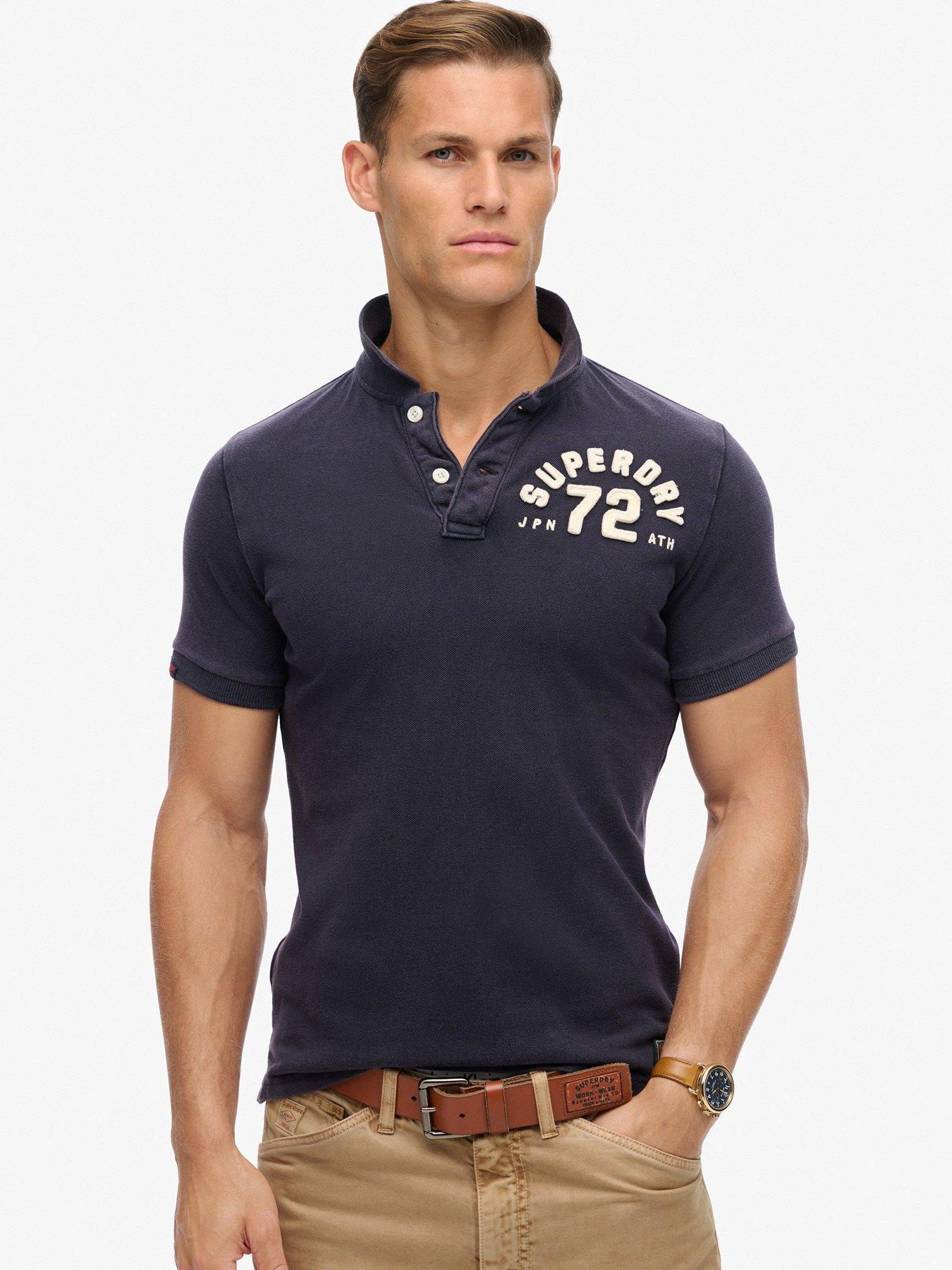 undefined Vintage Athletic Polo Shirt - Navy