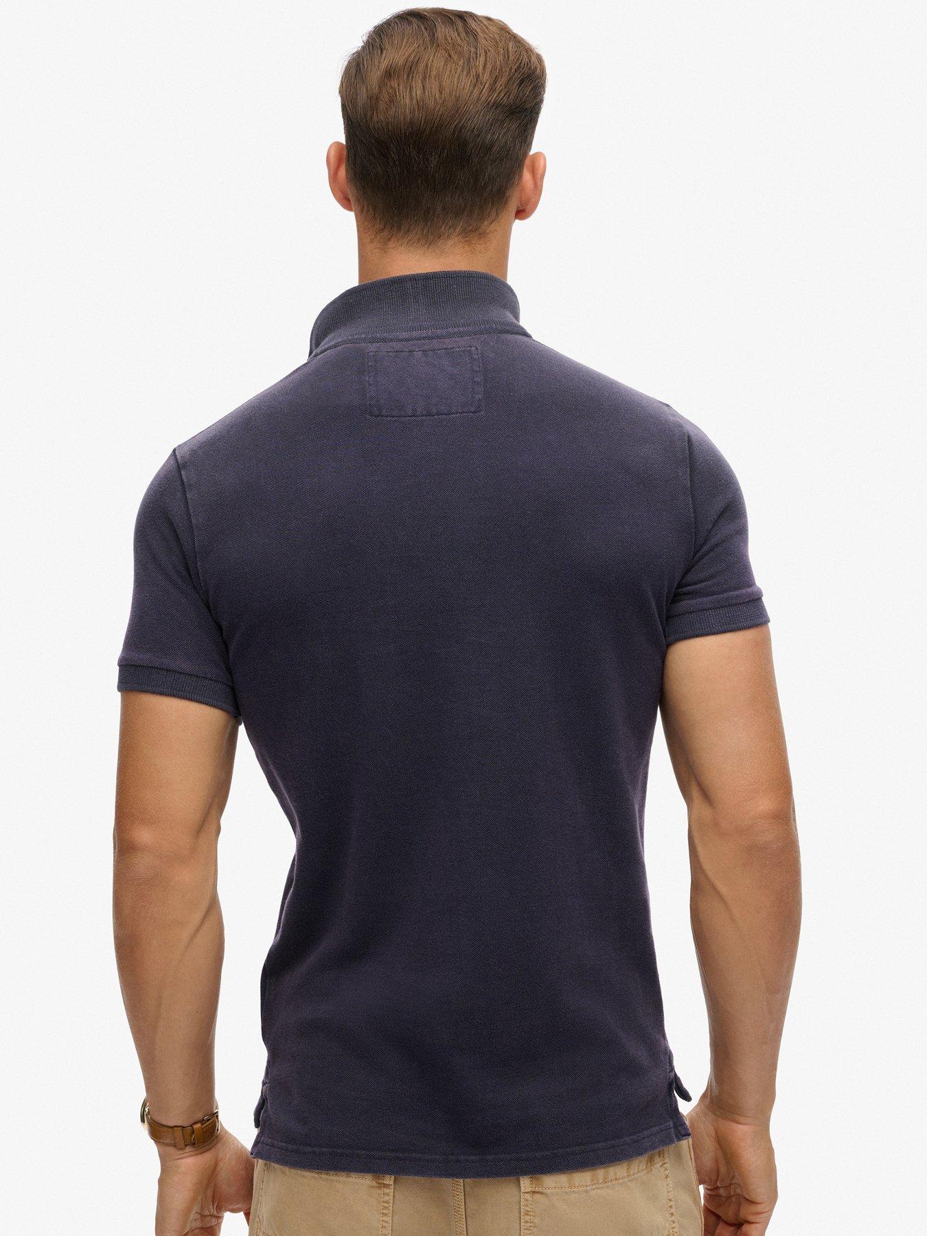 Image 2 of 4 of Superdry Vintage Athletic Polo Shirt - Navy