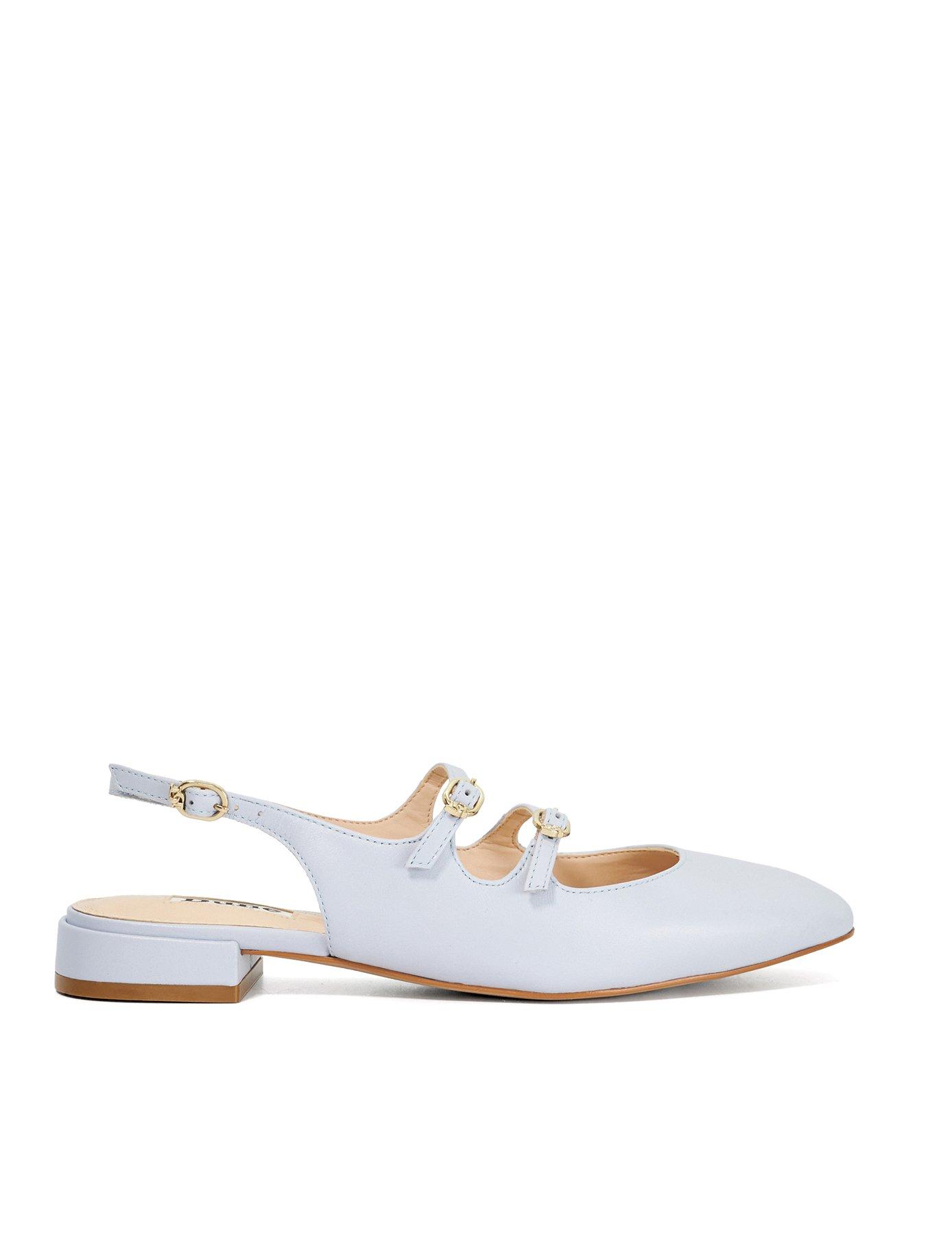 undefined Haily Double Strap Leather Mary Janes - Blue
