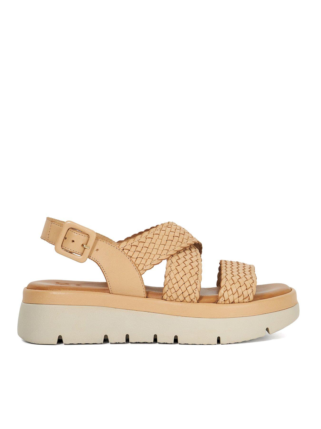 undefined Lorro Leather Woven Sandal - Camel