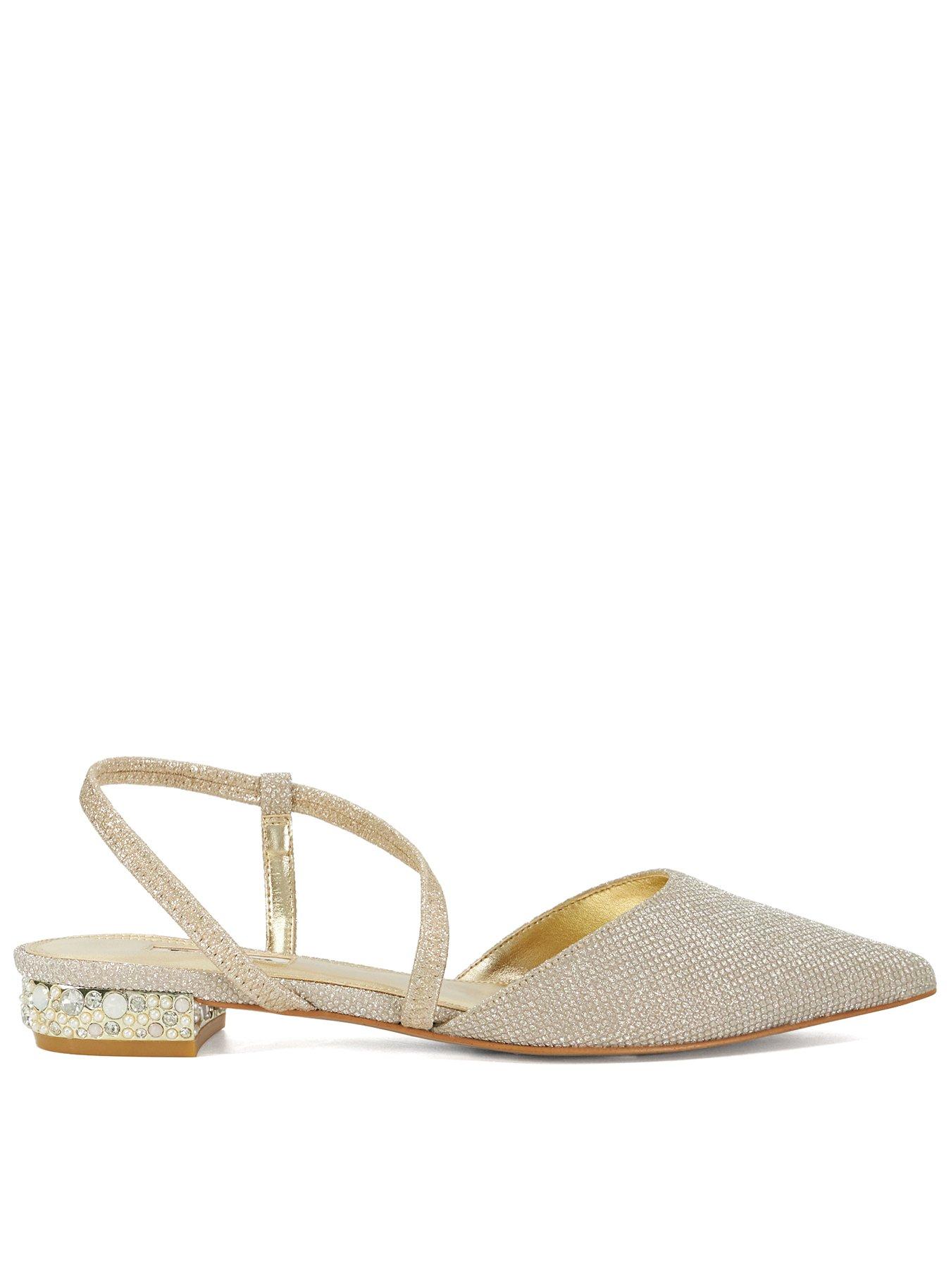 undefined Command Occasion Pointed Flat Shoe - Gold