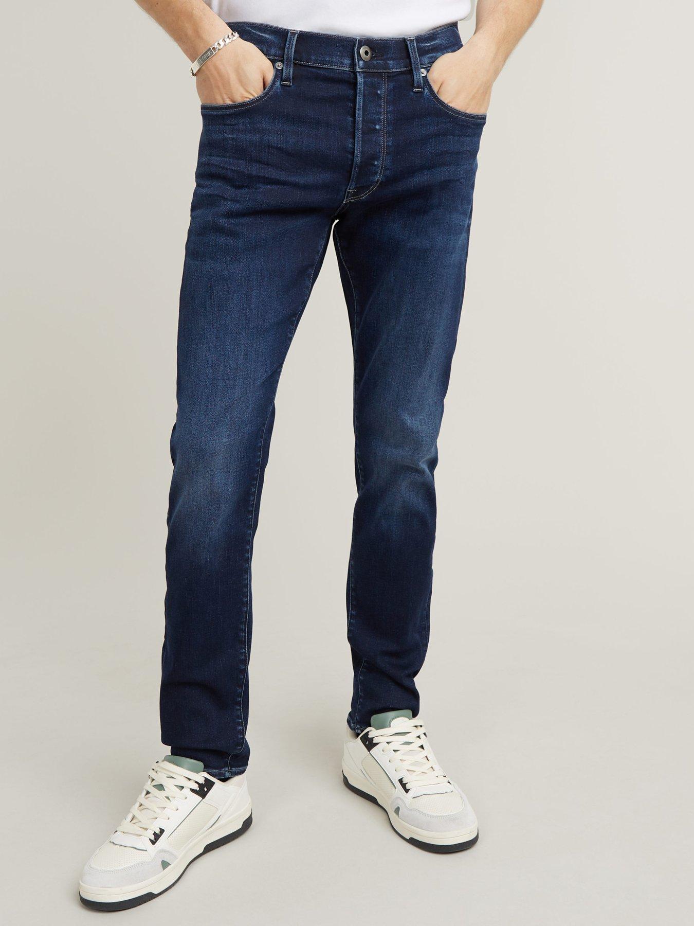 undefined G Star 3301 Slim Tapered Dark Wash Jeans - Dark Blue