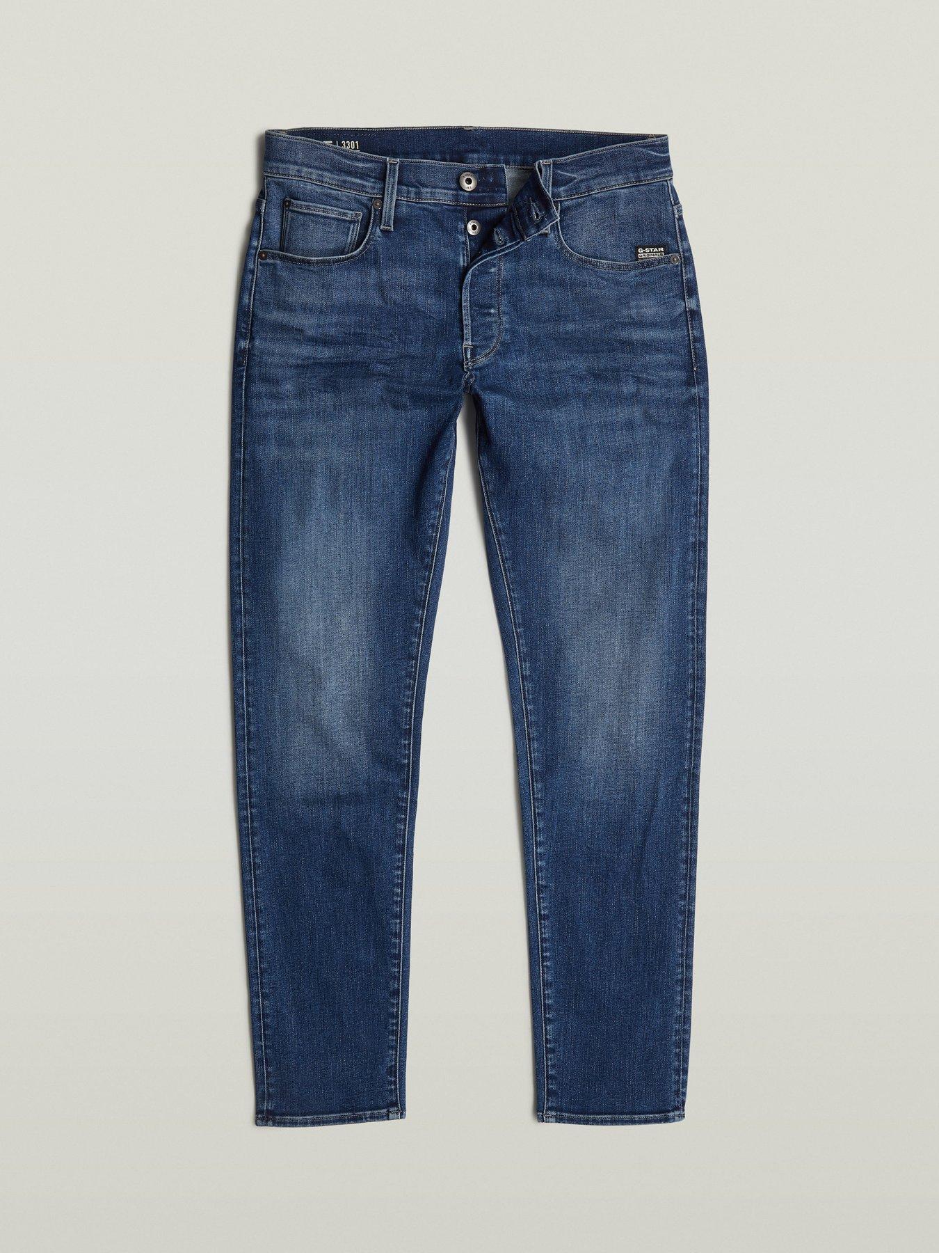 G-Star RAW 3301 skinny jeans, Blauw (Antique Faded Mountain Side D05175-d634 -h106), 33W / 30L