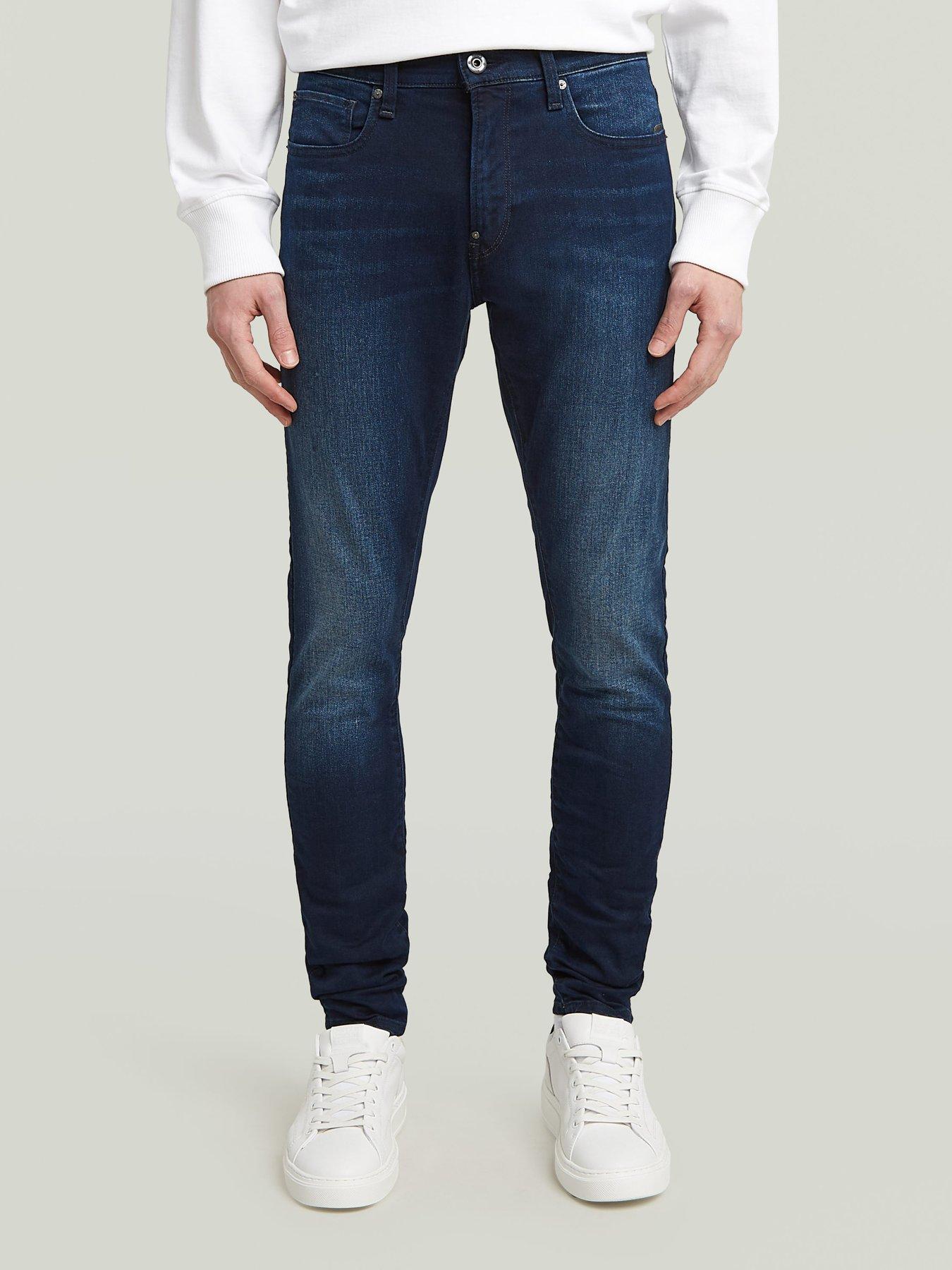 G-Star RAW G Star Revend Skinny Dark Indigo Washed Jeans - Dark Blue