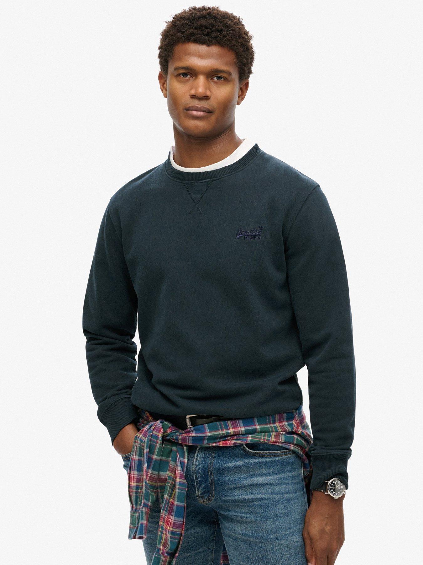 Superdry Essential Logo Crew Sweat - Navy