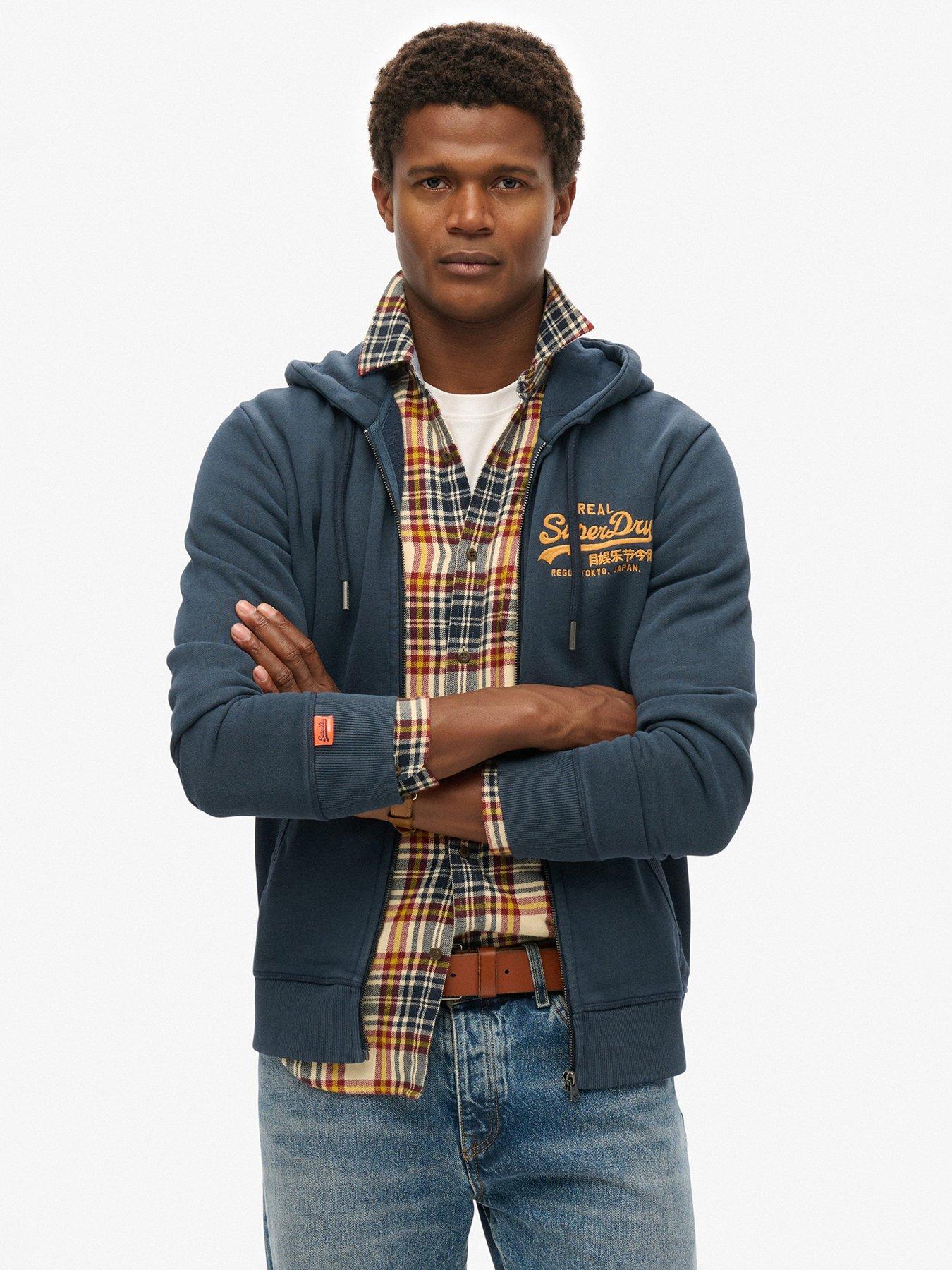 undefined VL Embroidered Zip Hoodie - Navy
