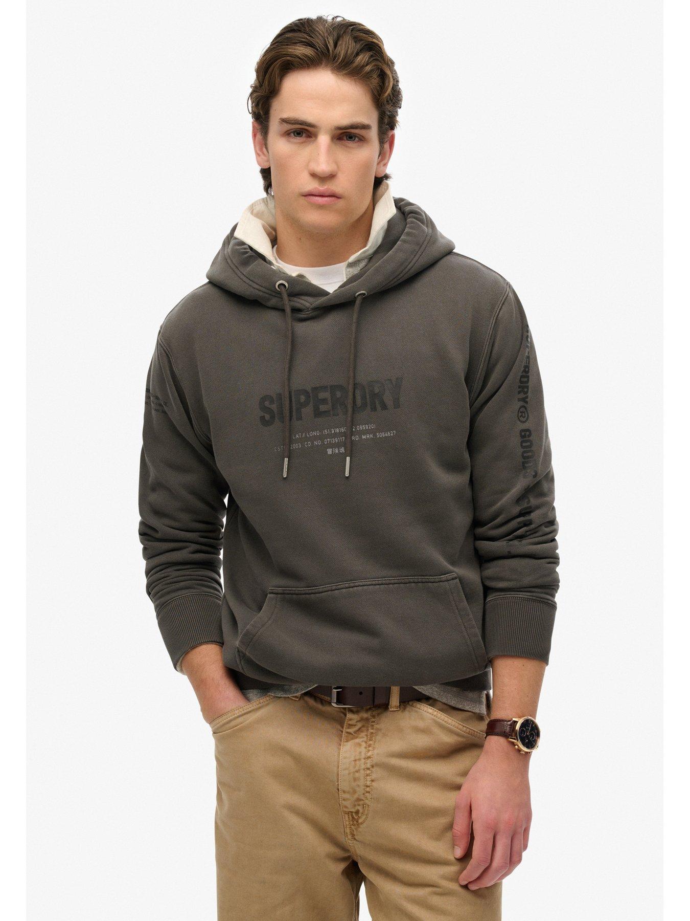 Grey 3xl Superdry Hoodie Track & Field Graphic Hoodie Light