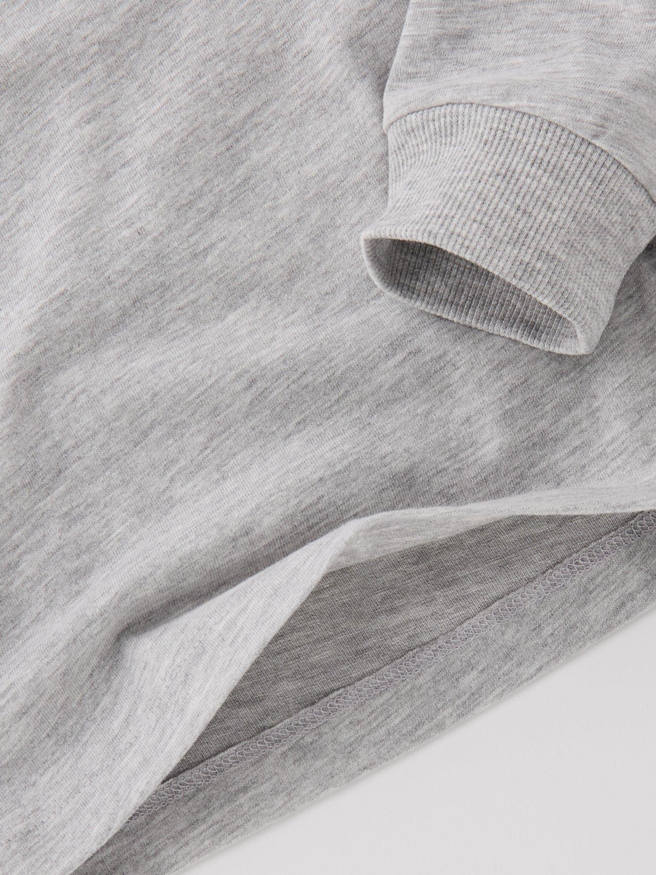 Image 4 of 4 of Mini V by Very Boys Long Sleeve Geo Dinosaur T-shirt - Grey Marl