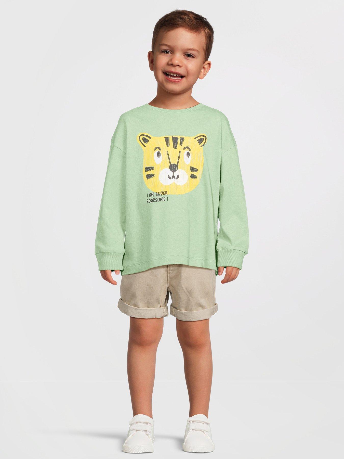 undefined Boys Long Sleeve Animal T-Shirt - Green