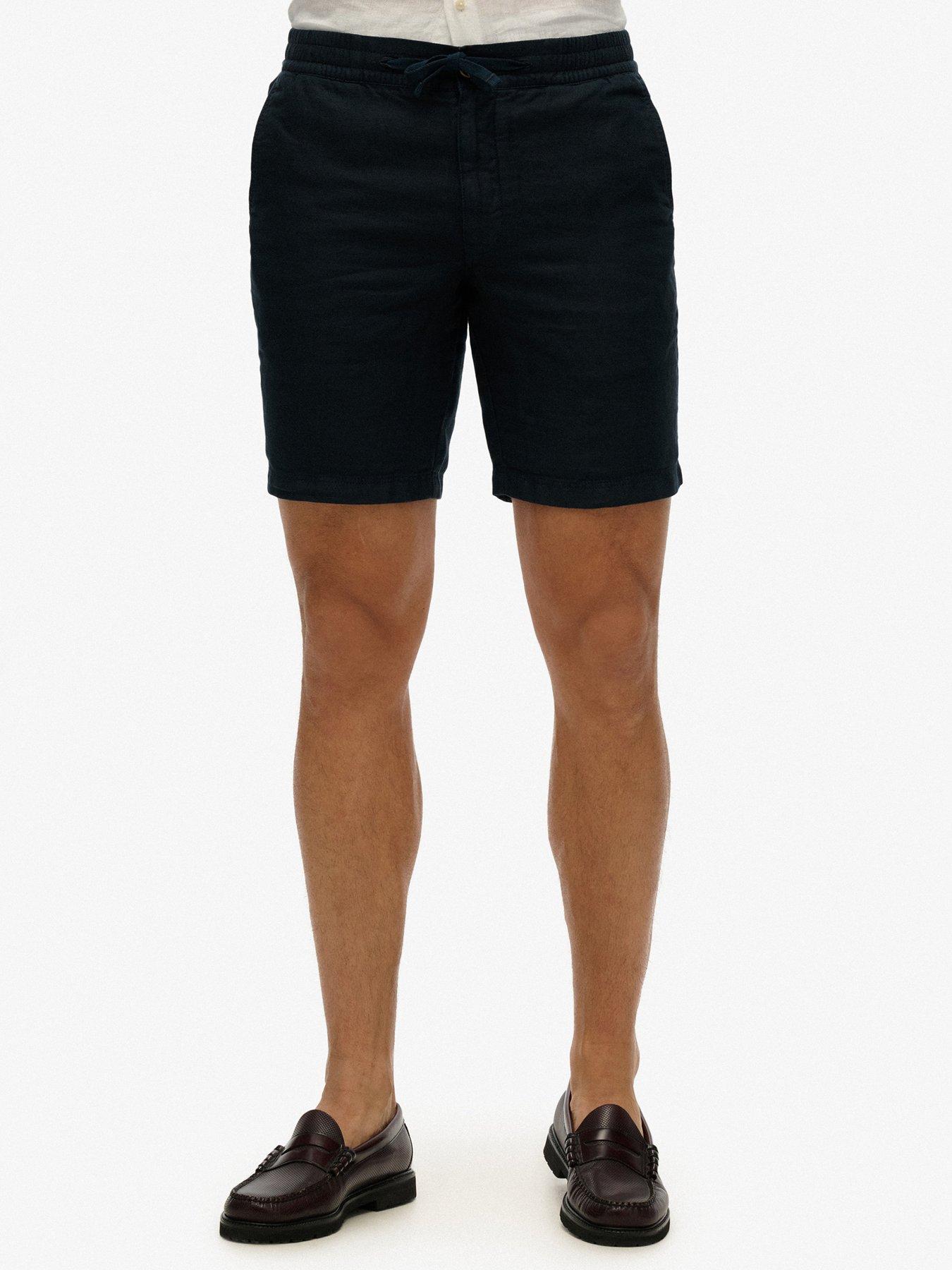 undefined Merchant Linen Shorts - Navy