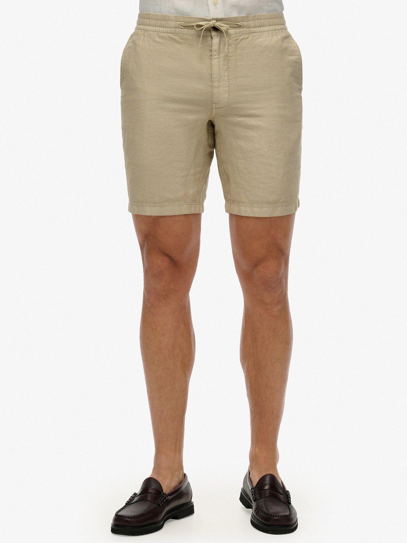 Image 1 of 5 of Superdry Merchant Linen Shorts - Beige