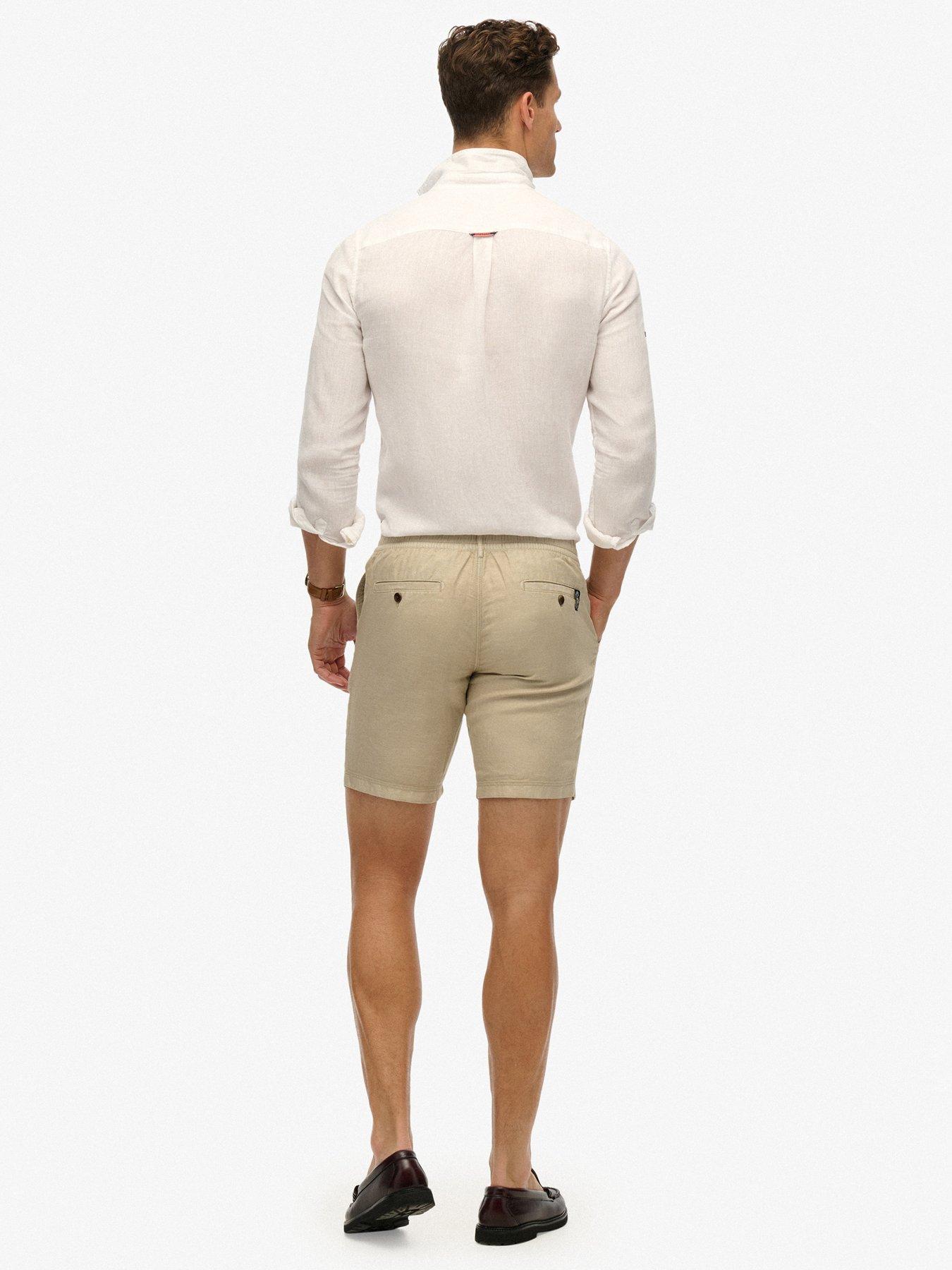 Image 2 of 5 of Superdry Merchant Linen Shorts - Beige