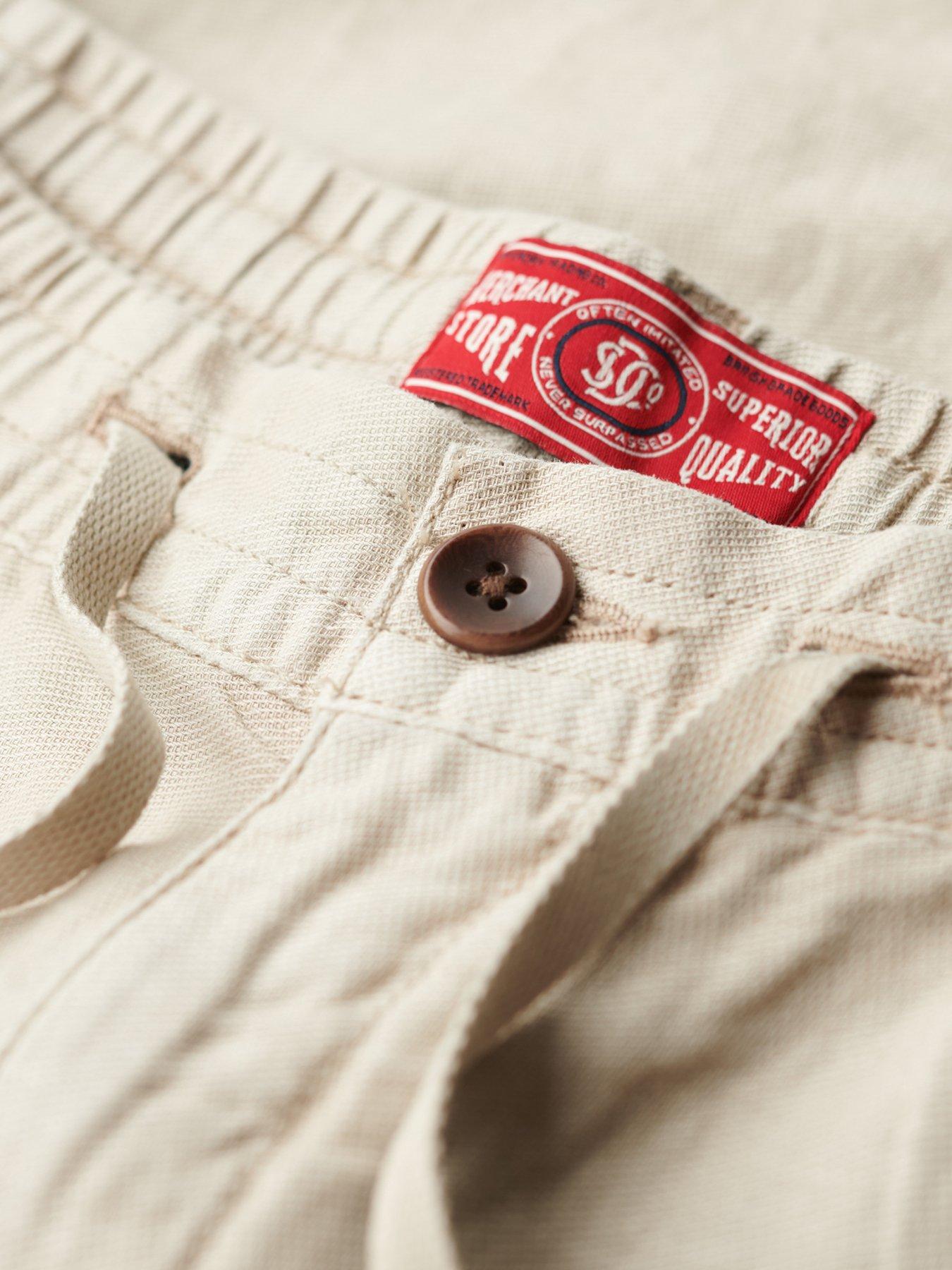 Image 5 of 5 of Superdry Merchant Linen Shorts - Beige