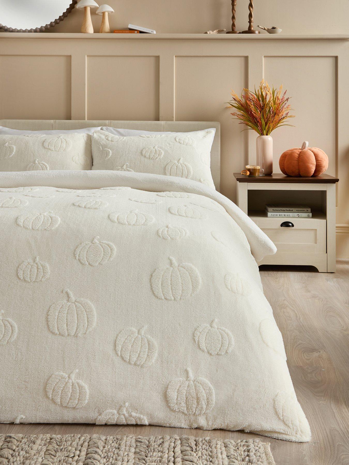 Very Home Pumpkin Fleece Duvet Cover Set